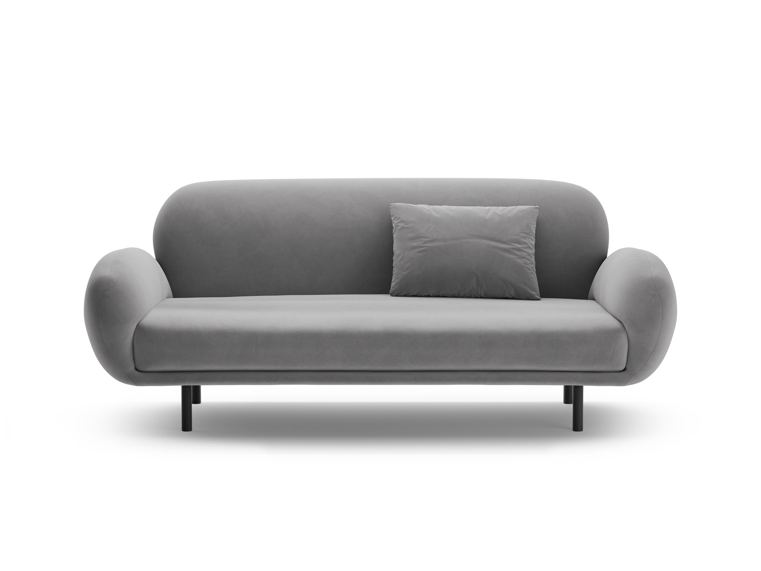 Micadoni Poppy 2,5-miestna pohovka 178 × 72 cm - Zamat Casino (Cassto) - Sivá