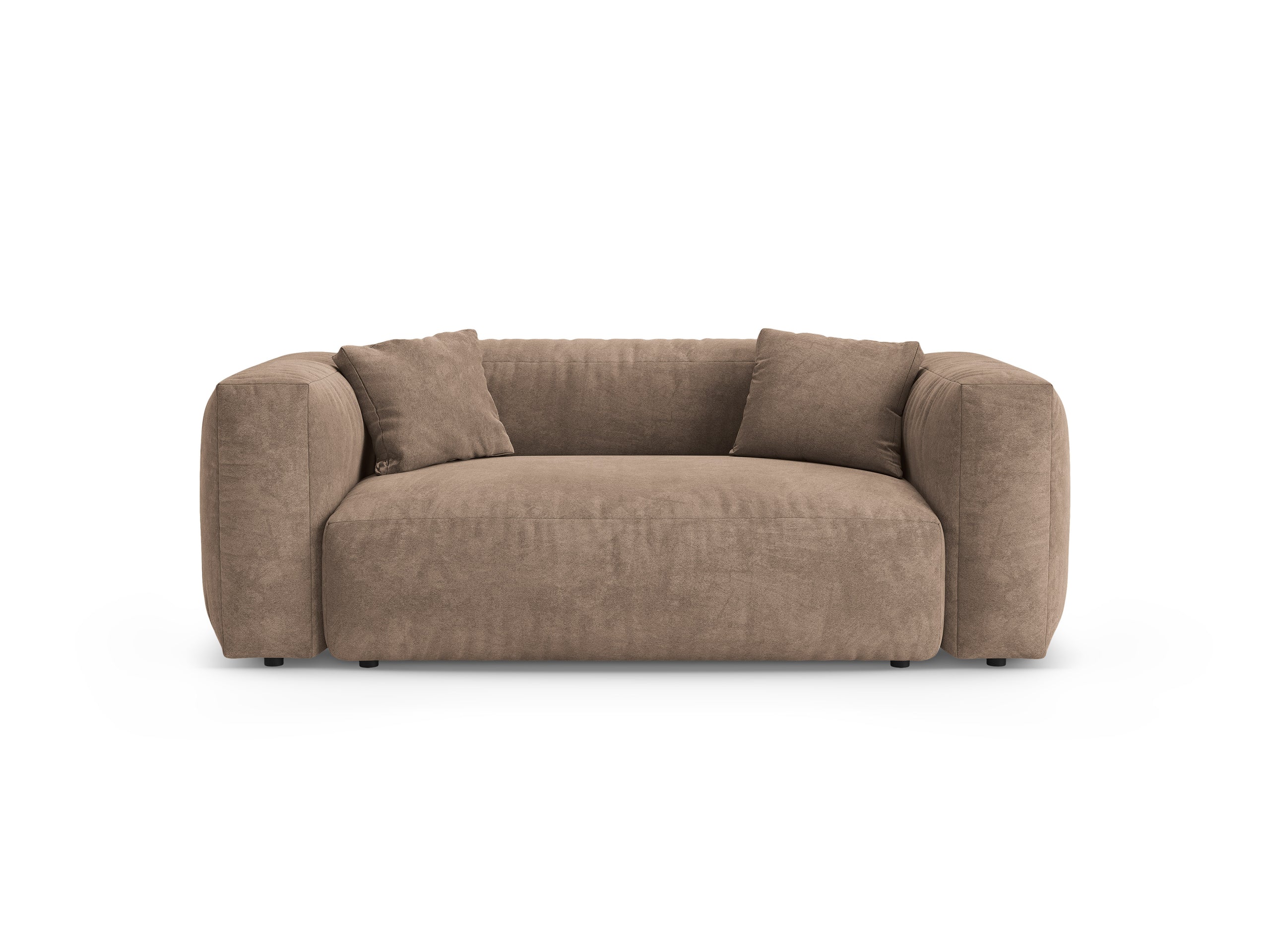 Micadoni Martina dvojmiestna pohovka 200 × 106 cm - Zamat Vogue (Vog3) - Tmavobéžová