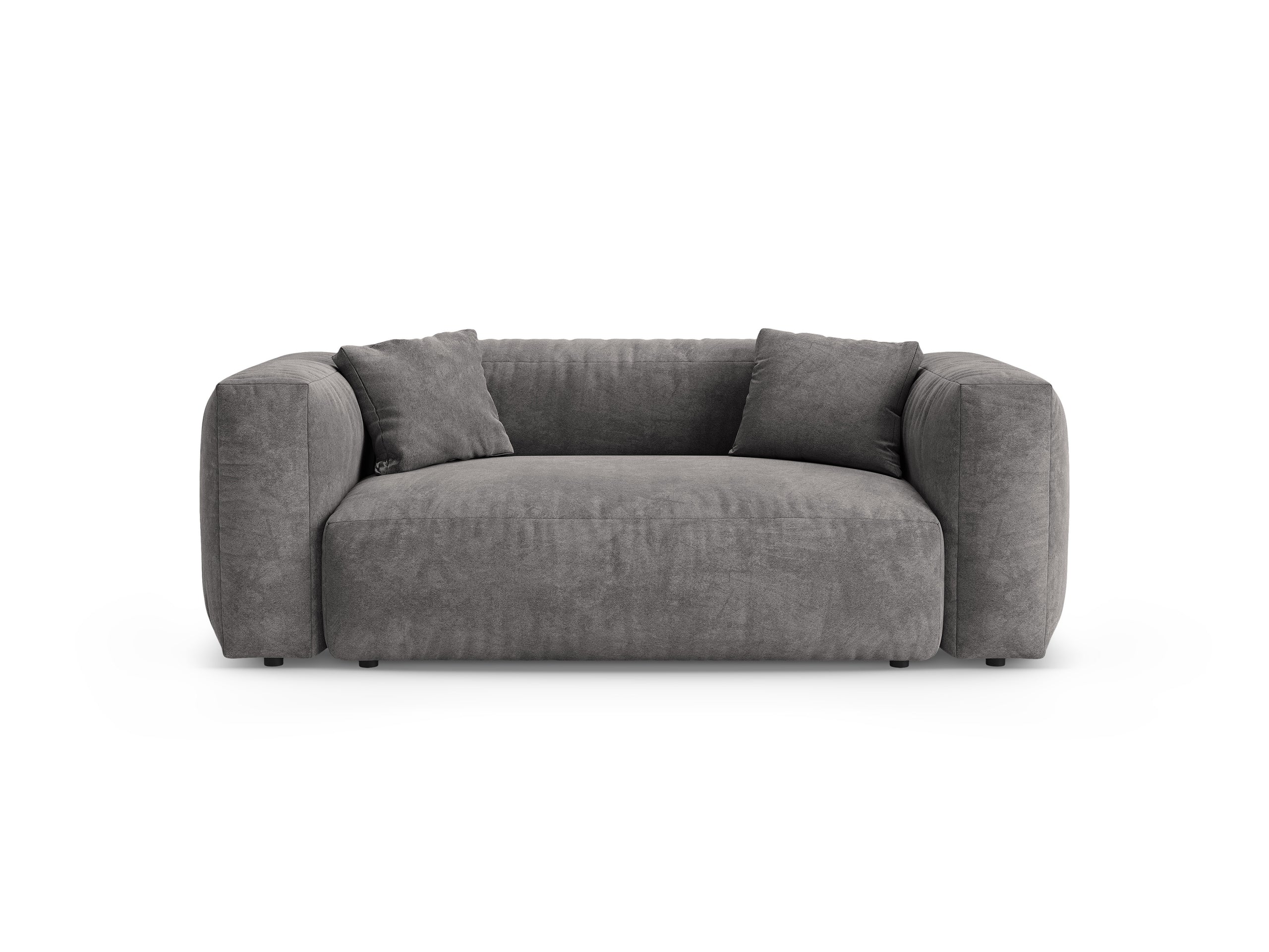 Micadoni Martina dvojmiestna pohovka 200 × 106 cm - Zamat Vogue (Vog15) - Sivá