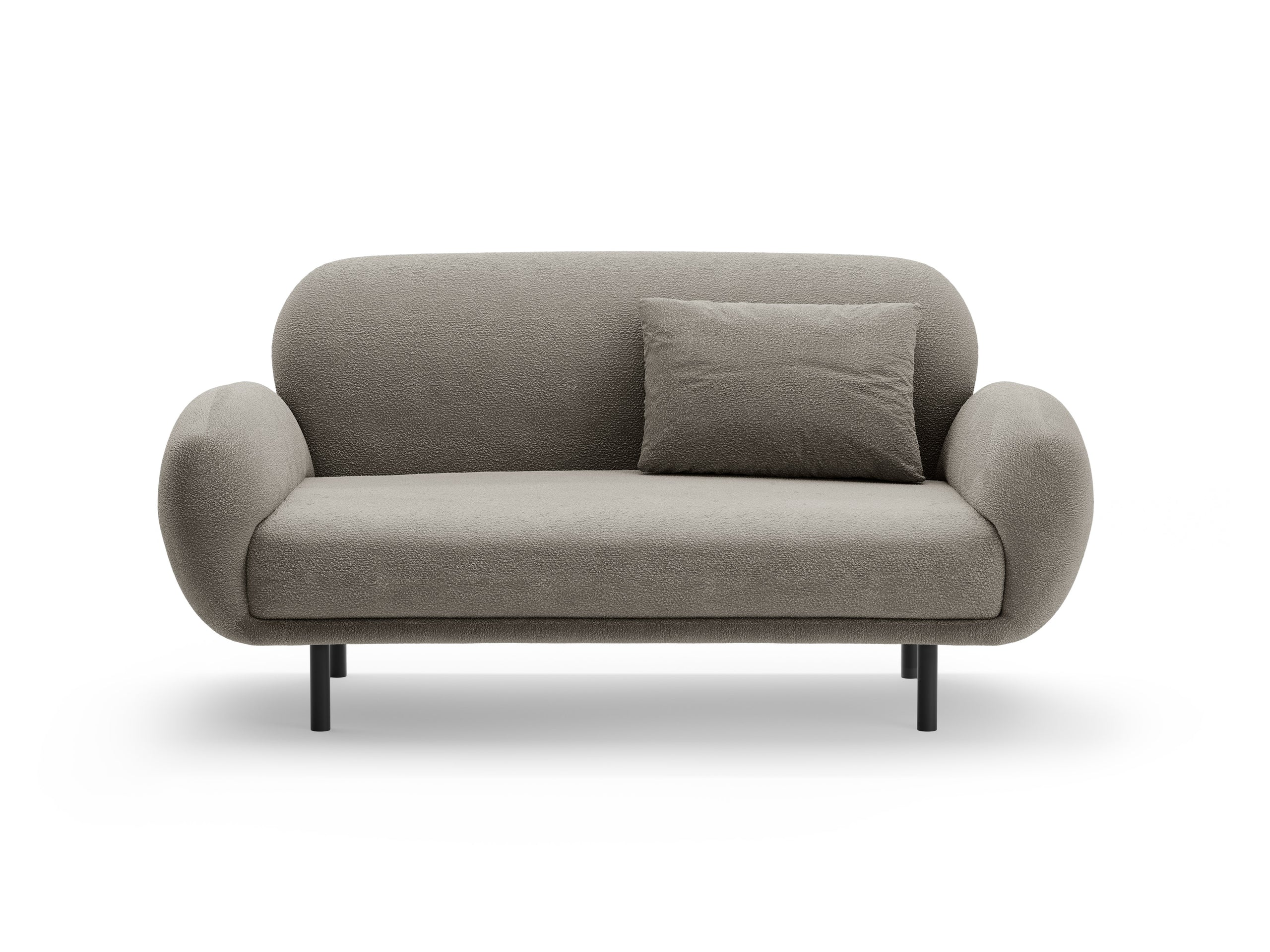 Micadoni Poppy dvojmiestna pohovka 148 × 72 cm - Buklé Baloo (Bal2084) - Sivá