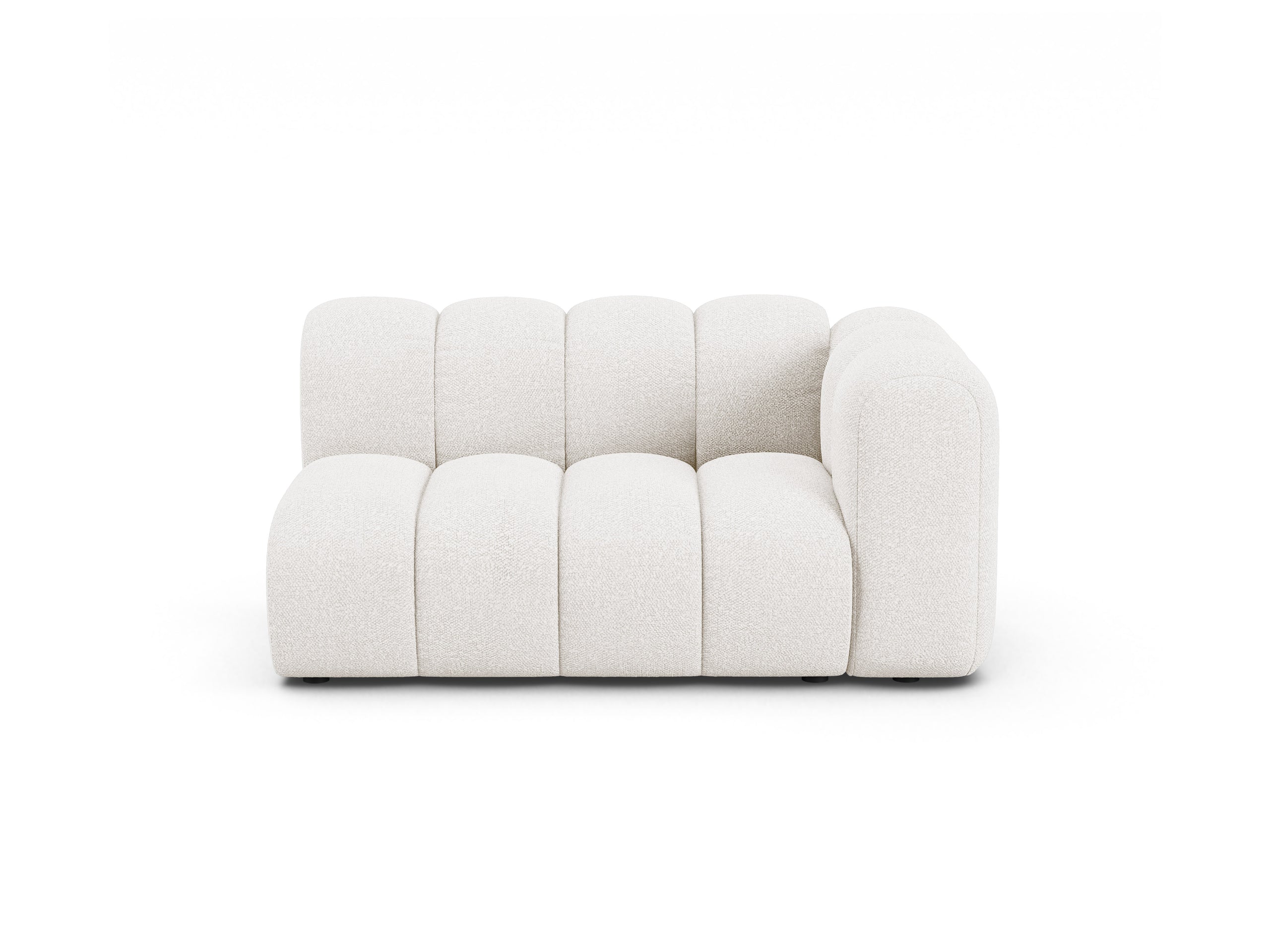 Micadoni Lupine modul sedačky s podrúčkou 145 × 95 cm - Buklé Baloo (Bal2073) - Biela - Pravé prevedenie