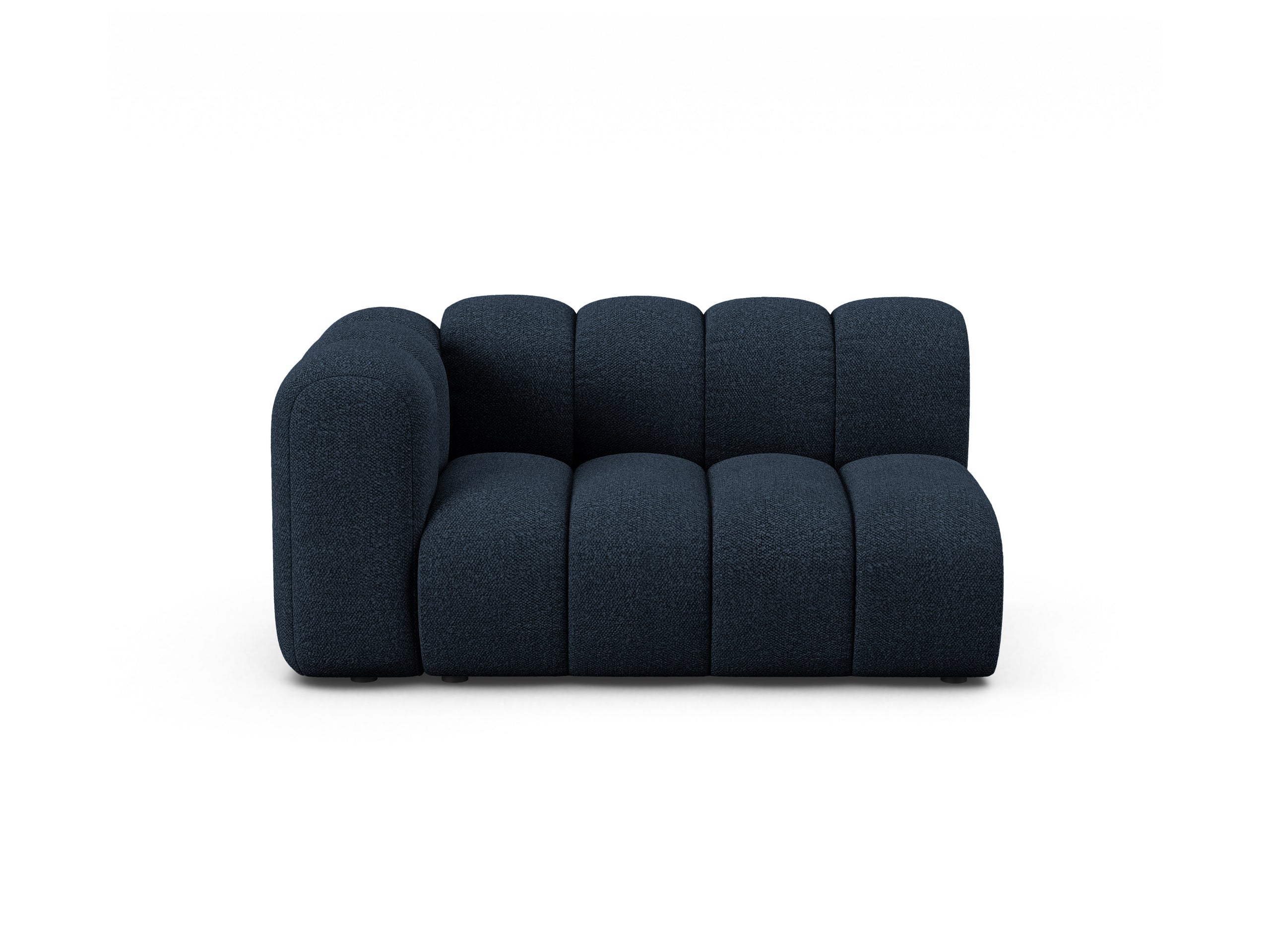 Micadoni Lupine modul sedačky s podrúčkou 145 × 95 cm - Buklé Baloo (Bal2088) - Tmavomodrá - Ľavé prevedenie
