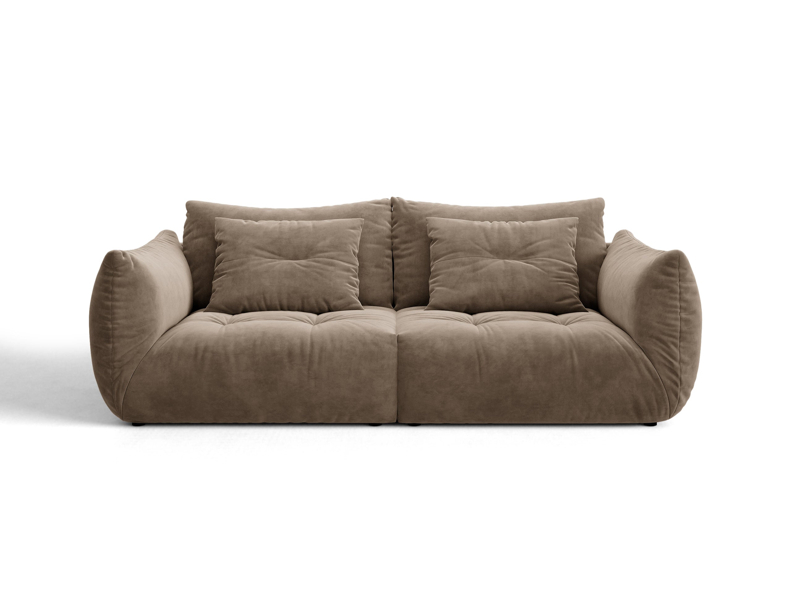 Micadoni Bloom trojmiestna pohovka 232 × 107 cm - Zamat Casino (Castau) - Svetlohnedá