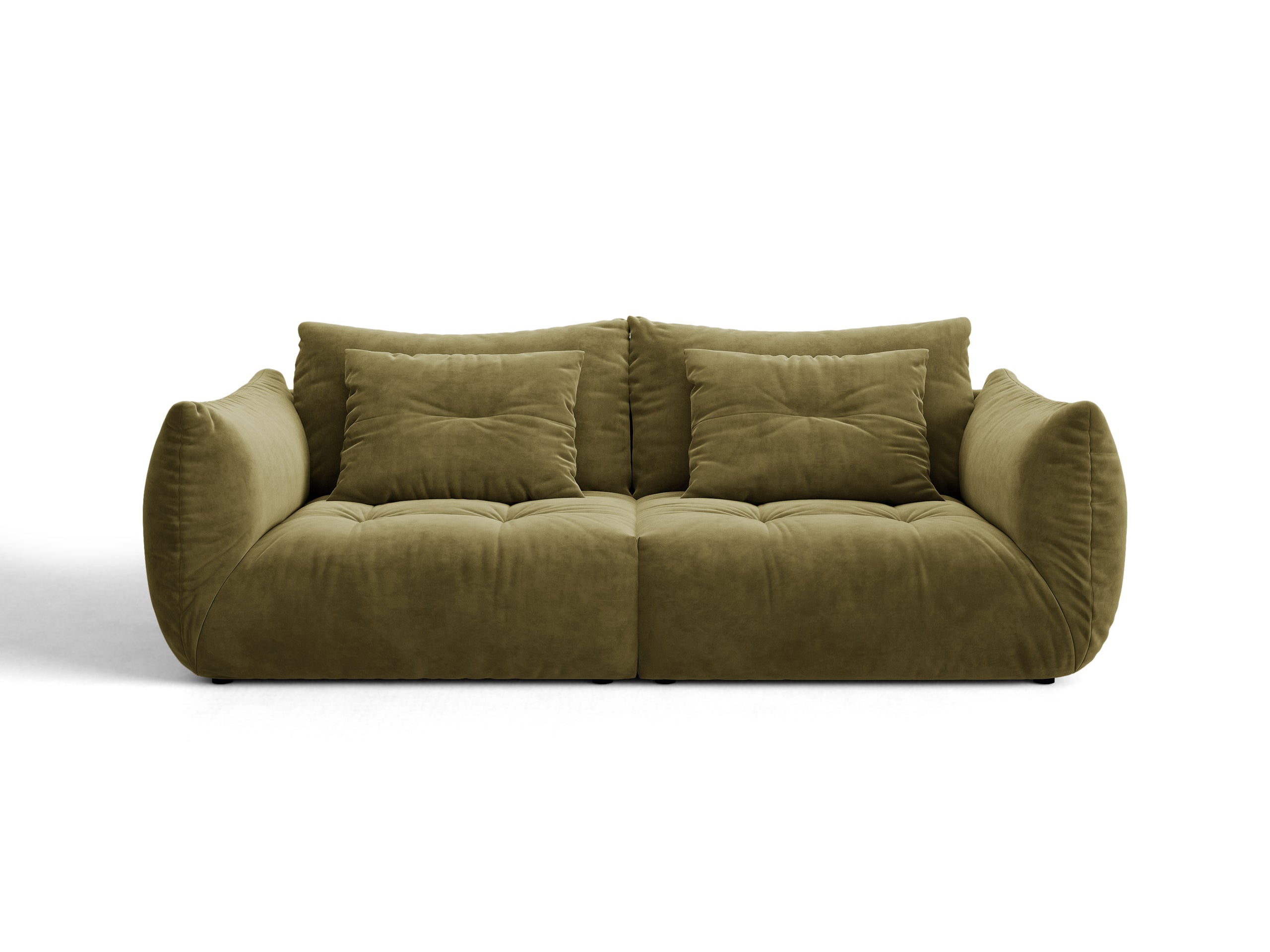 Micadoni Bloom trojmiestna pohovka 232 × 107 cm - Zamat Casino (Casfor) - Svetlozelená
