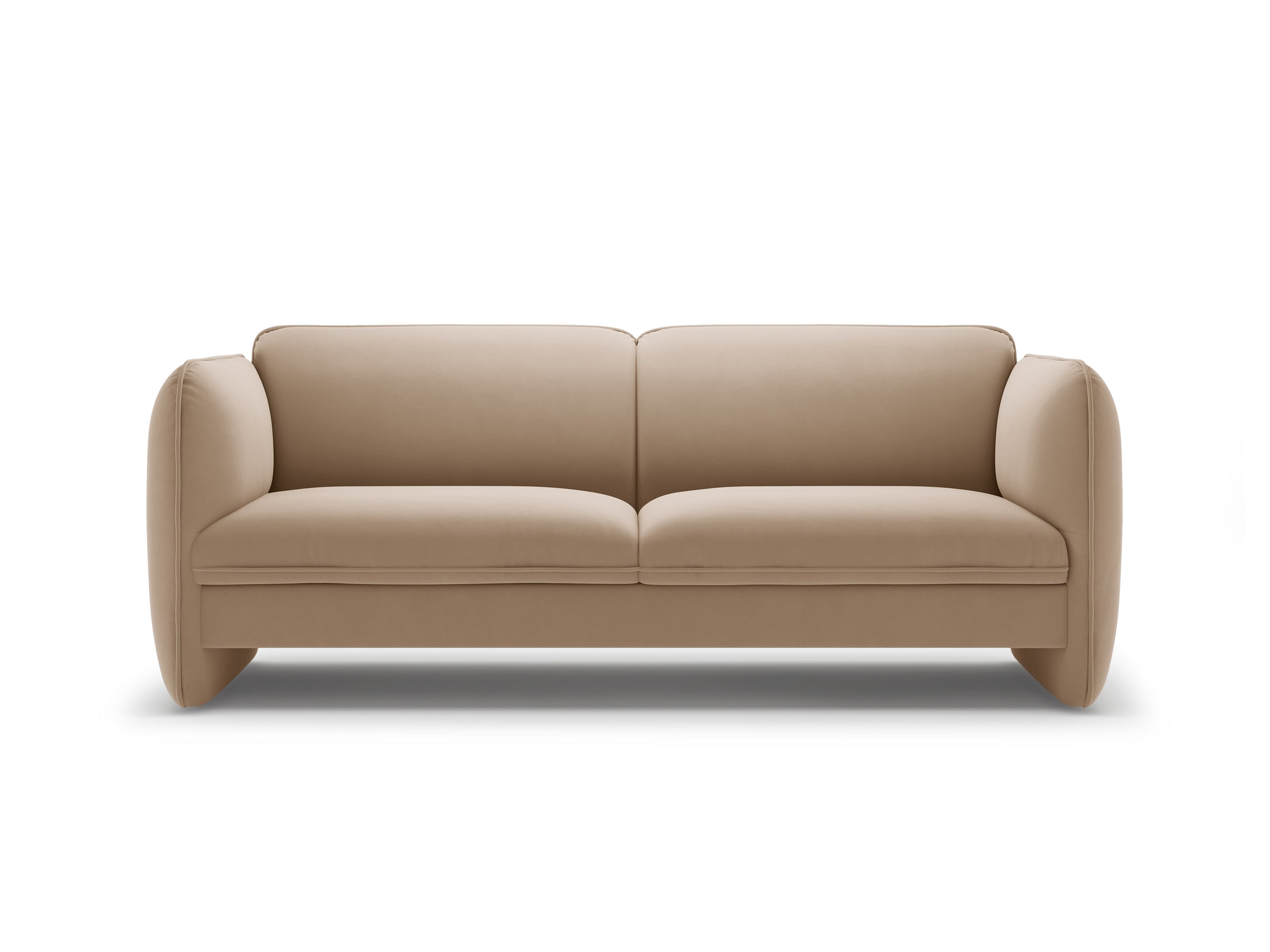 Micadoni Georgia trojmiestna pohovka 204 × 90 cm - Zamat Magic Velvet (Ma2282) - Mandľová béžová