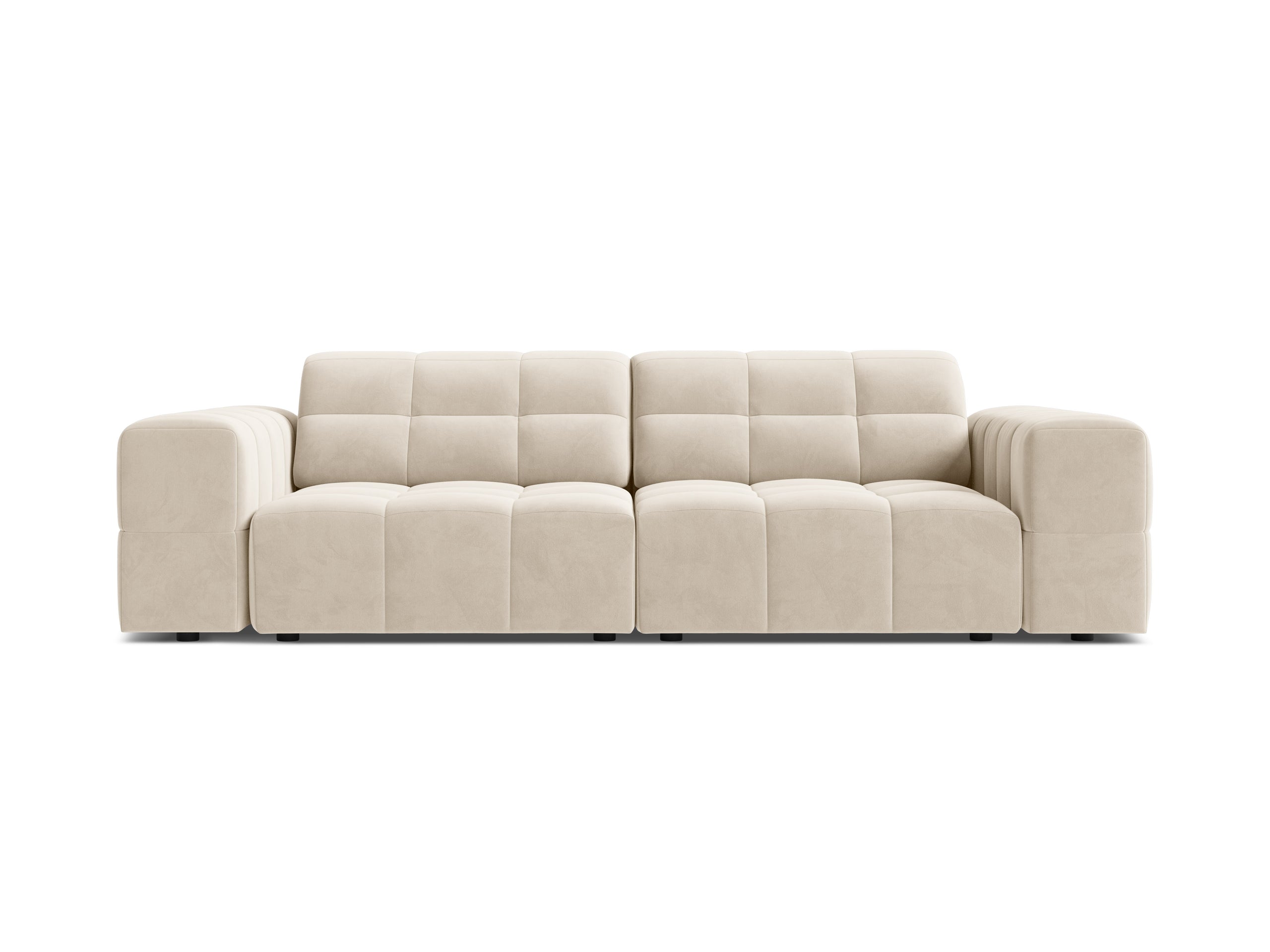 Micadoni Jennifer trojmiestna pohovka 212 × 102 cm - Zamat Bluvel (Blu22) - Svetlobéžová