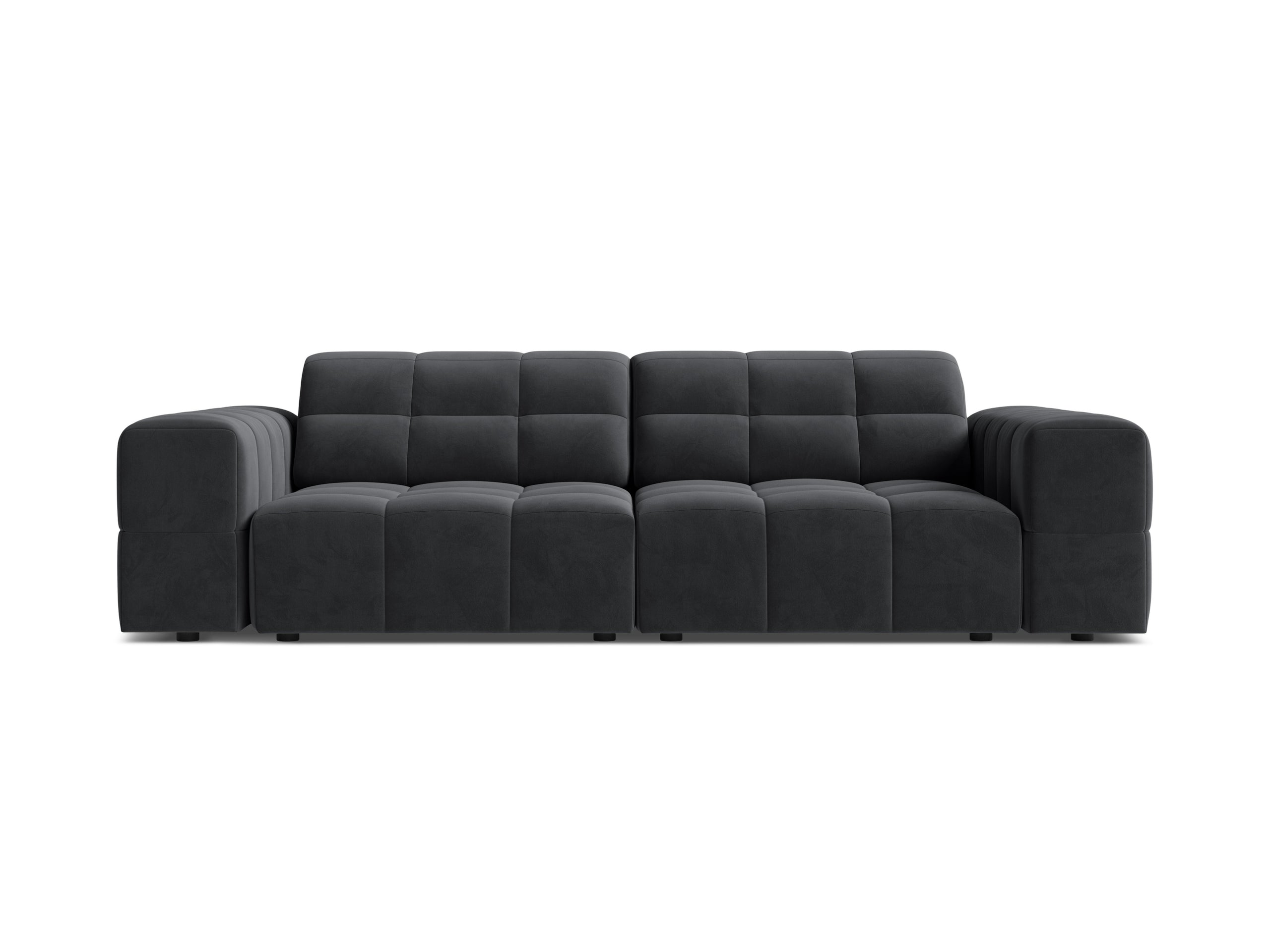 Micadoni Jennifer trojmiestna pohovka 212 × 102 cm - Zamat Bluvel (Blu14) - Sivá