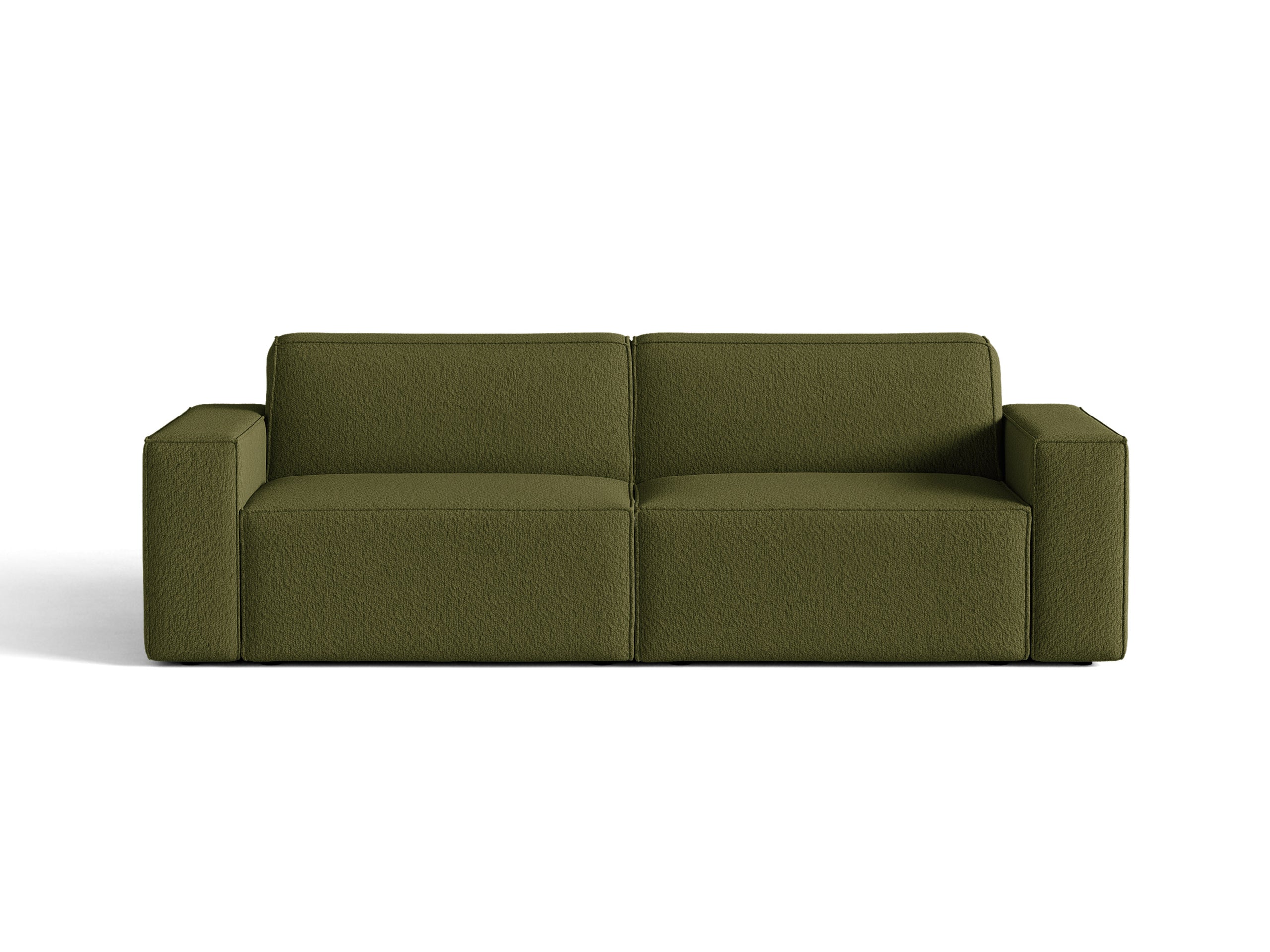 Micadoni Jodie trojmiestna pohovka 204 × 99 cm - Buklé Baloo (Bal2090) - Tmavá olivovozelená