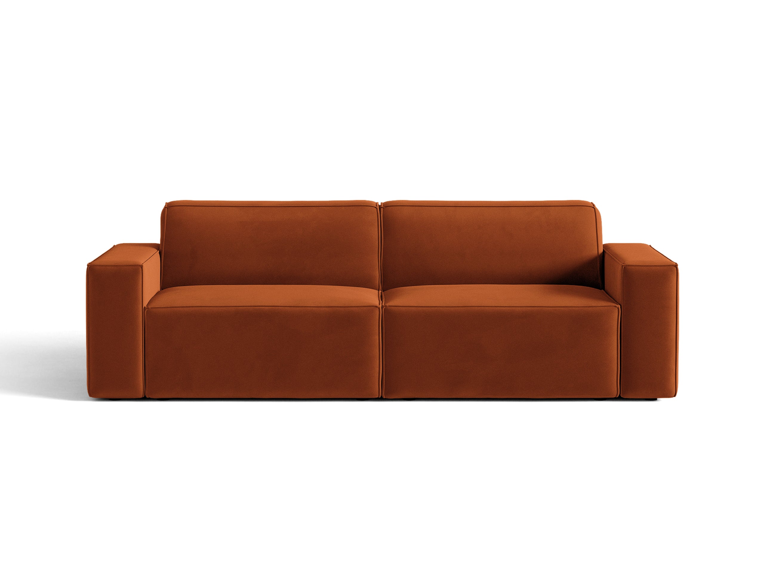 Micadoni Jodie trojmiestna pohovka 204 × 99 cm - Zamat Bluvel (Blu4215) - Terakotová