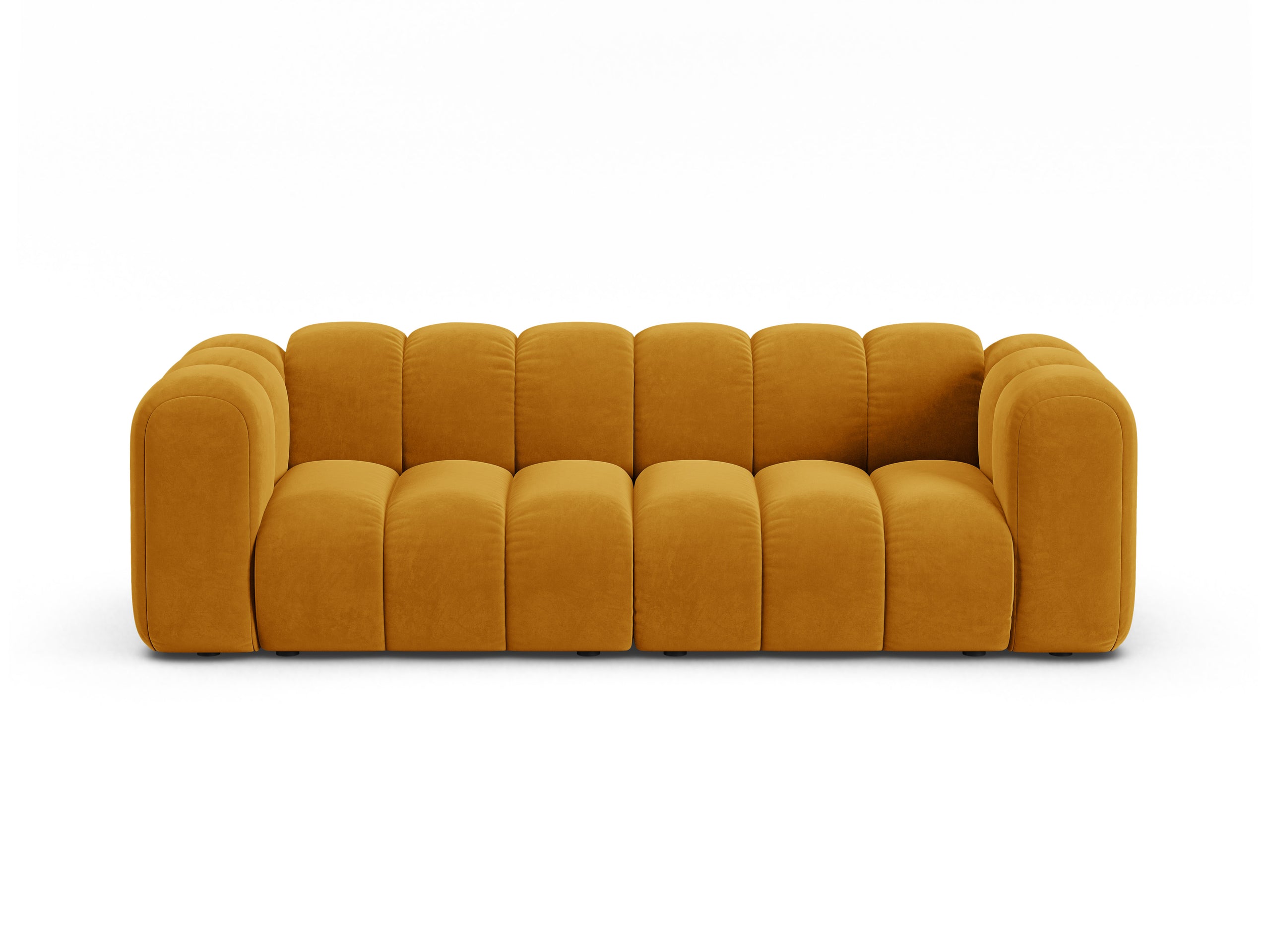 Micadoni Lupine trojmiestna pohovka 230 × 95 cm - Zamat Salvador (Sal10) - Žltá