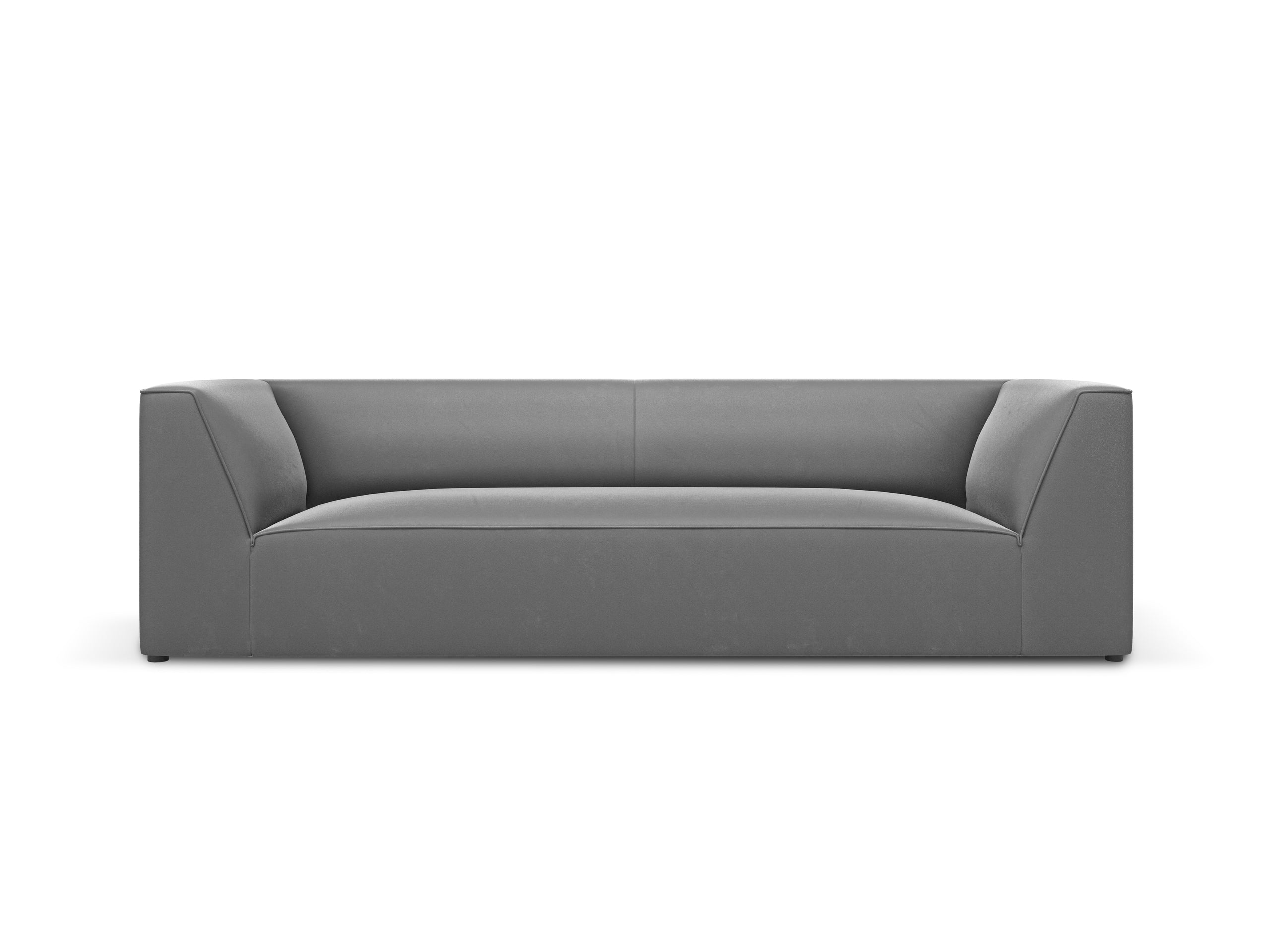 Micadoni Ruby trojmiestna pohovka 232 × 93 cm - Zamat Salvador (Sal17) - Sivá