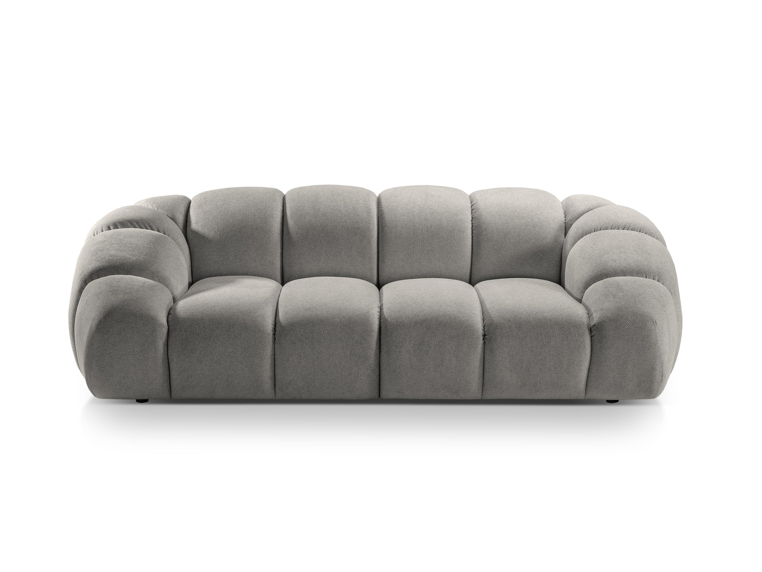 Micadoni Diana trojmiestna pohovka 234 × 114 cm - Štrukturovaná látka Bubble (Bub7) - Svetlosivá