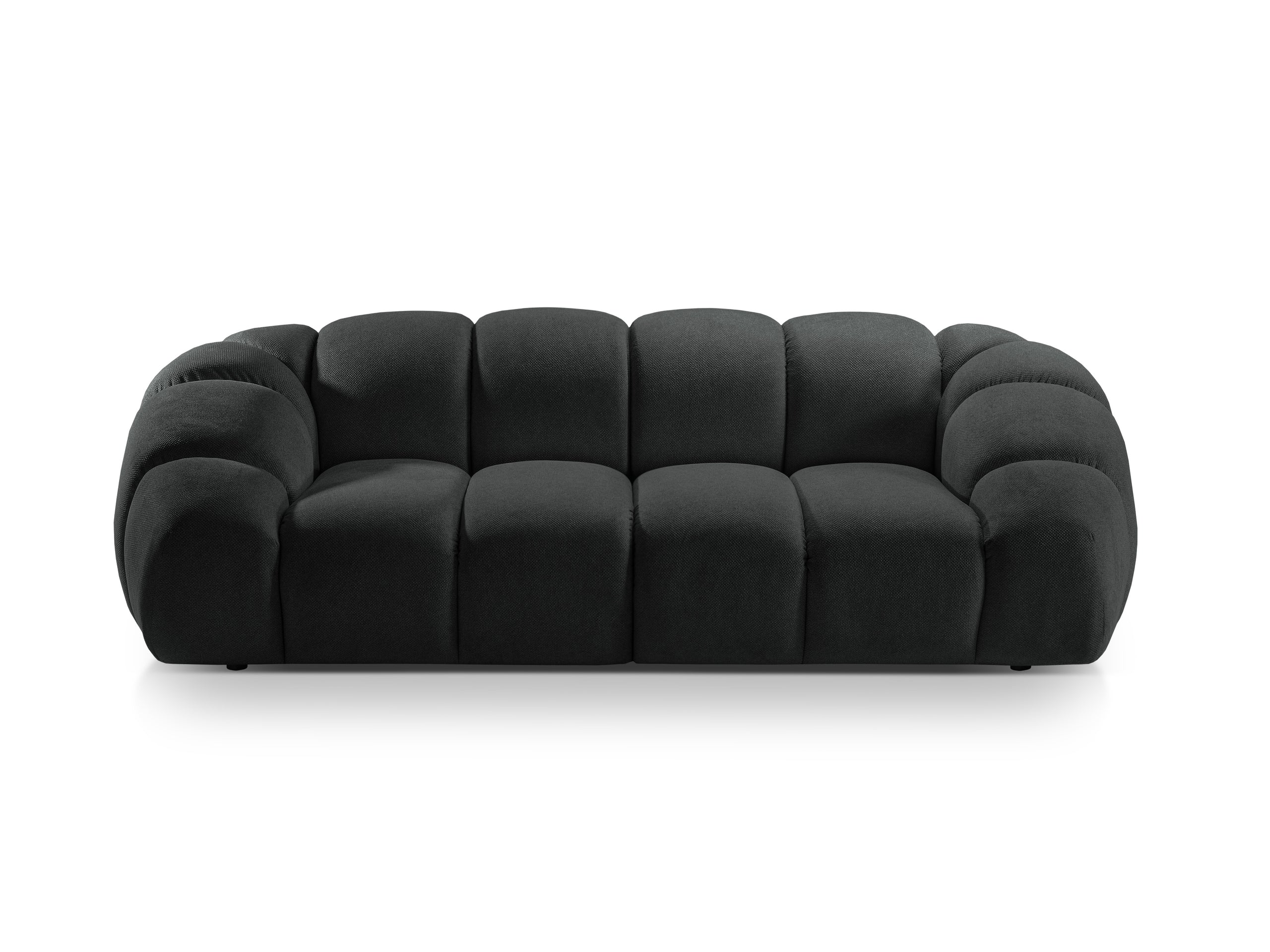 Micadoni Diana trojmiestna pohovka 234 × 114 cm - Štrukturovaná látka Bubble (Bub17) - Antracitová