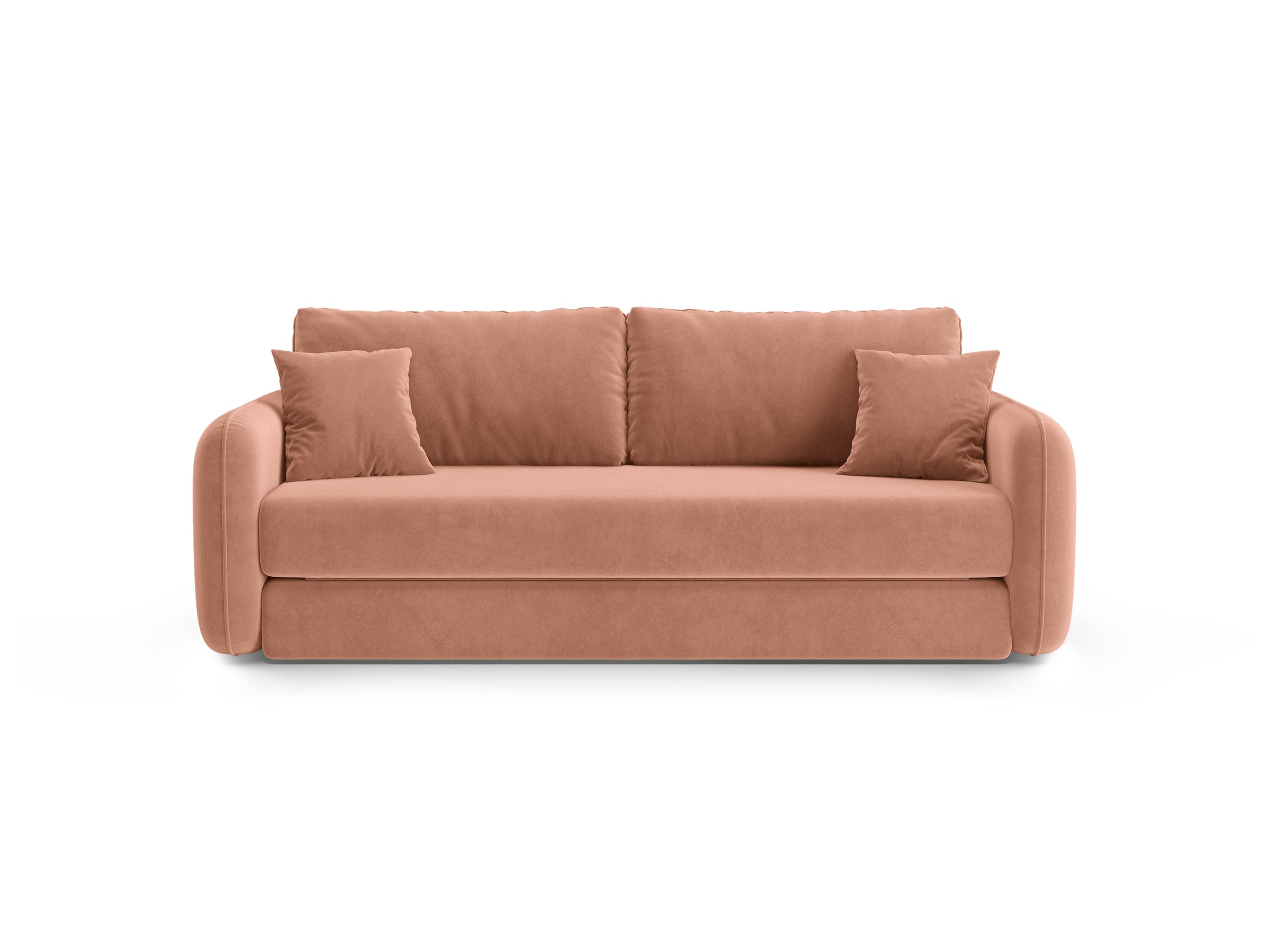 Micadoni Dormi rozkladacia trojmiestna pohovka 225 × 94 cm - Zamat Salvador (Sal11) - Ružová - Variant 94x87x225