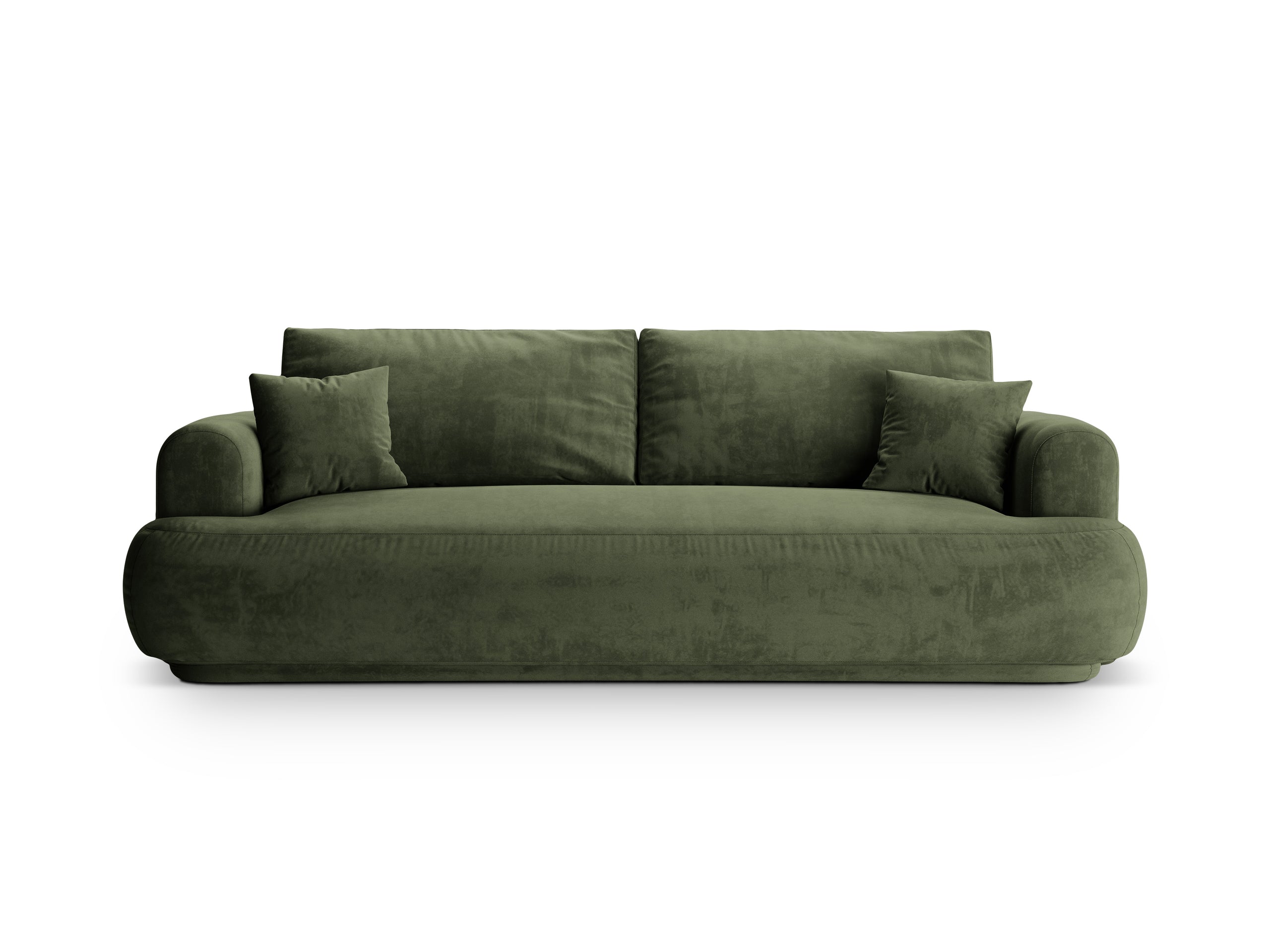 Micadoni Ella rozkladacia trojmiestna pohovka 253 × 108 cm - Zamat Vogue (Vog11) - Zelená