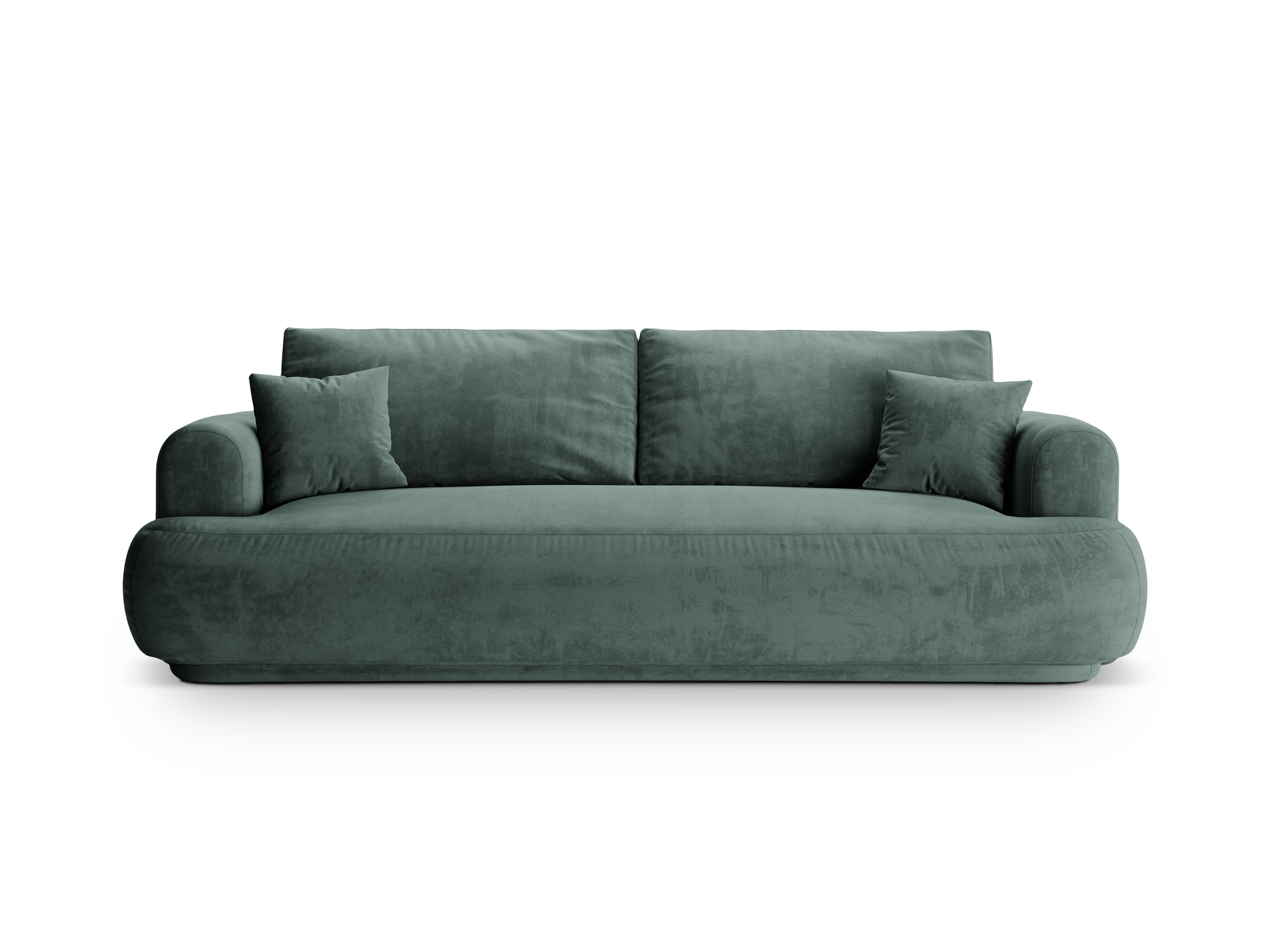 Micadoni Ella rozkladacia trojmiestna pohovka 253 × 108 cm - Zamat Vogue (Vog12) - Petrolejová