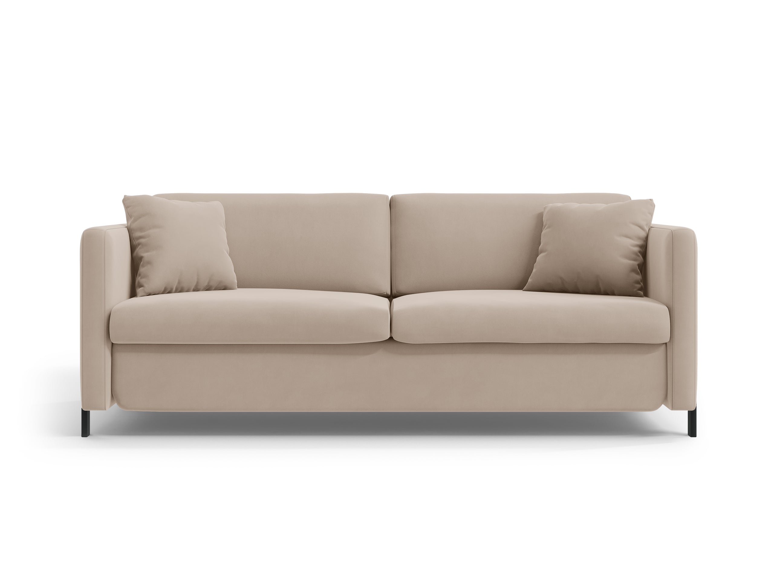 Micadoni Gloria rozkladacia trojmiestna pohovka 206 × 102 cm - Zamat Salvador (Sal1) - Béžová - Variant 102x88x206