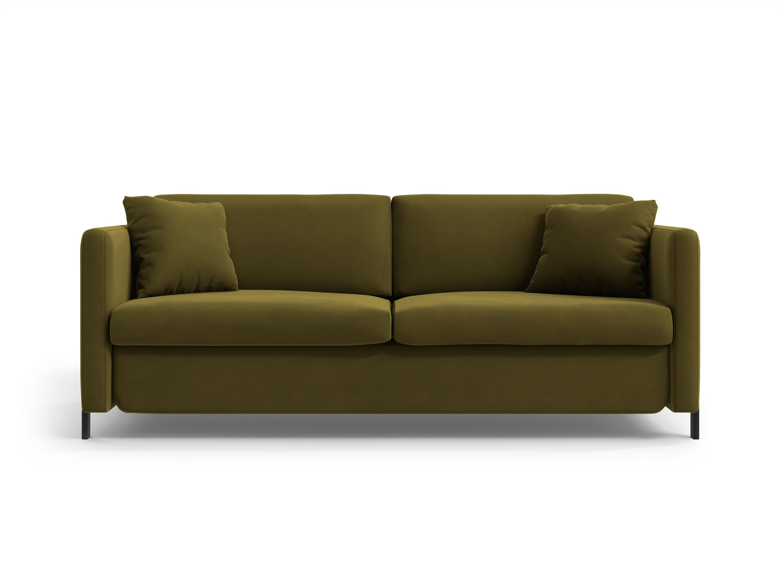 Micadoni Gloria rozkladacia trojmiestna pohovka 206 × 102 cm - Zamat Salvador (Sal08) - Zelená - Variant 102x88x206