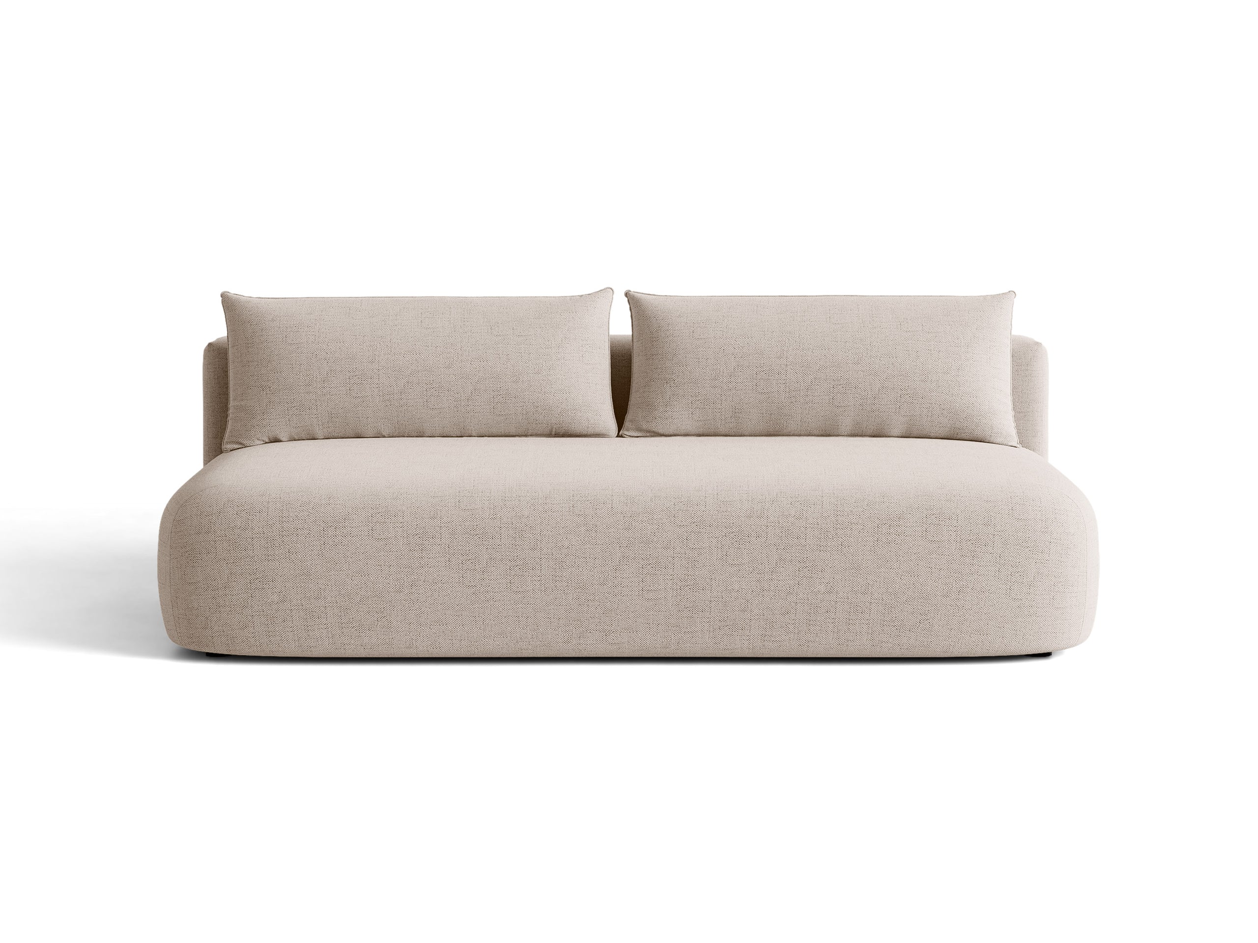 Micadoni Hena rozkladacia trojmiestna pohovka 205 × 112 cm - Štrukturovaná látka Moly (Mol11) - Kapučínová