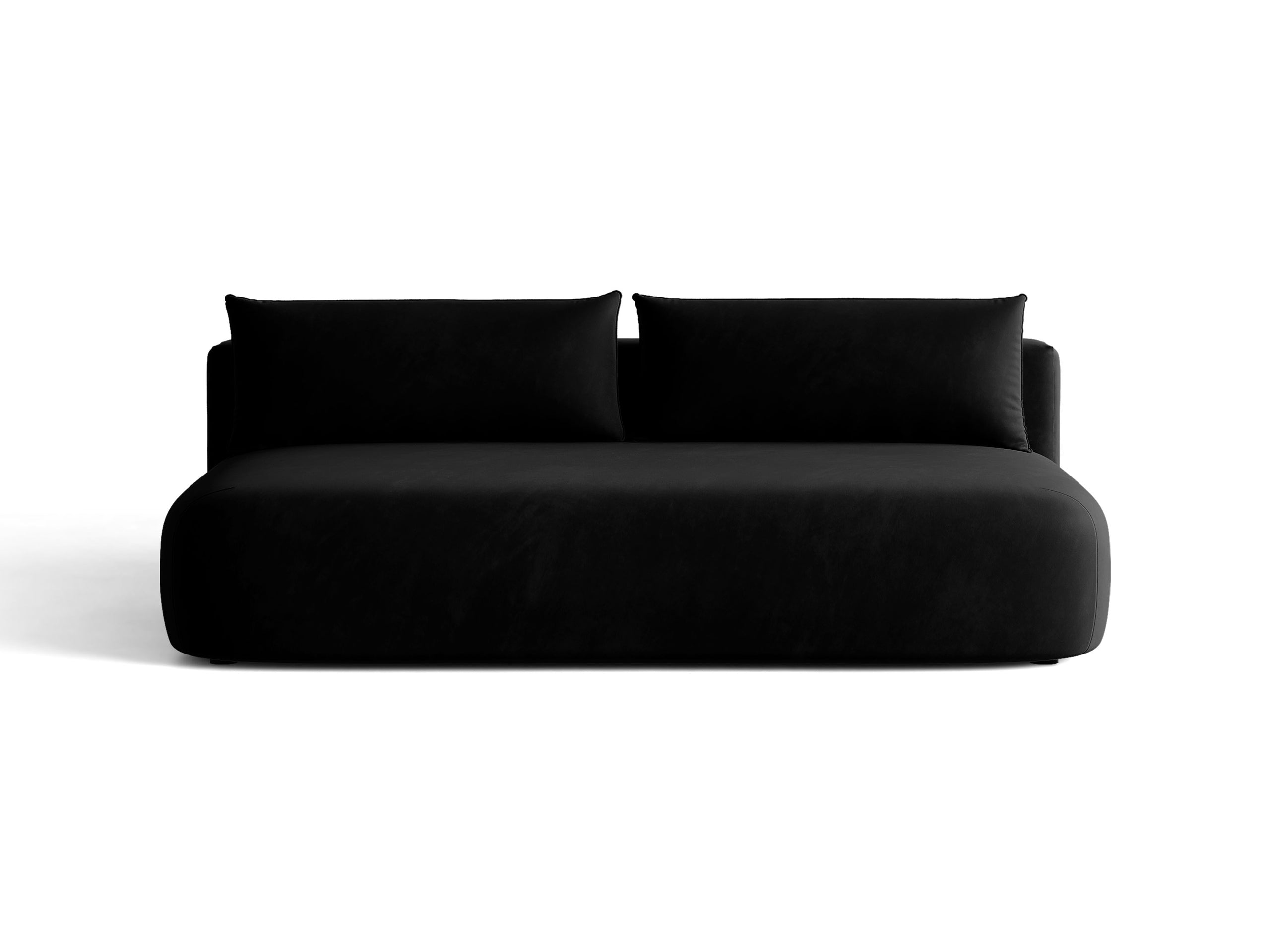 Micadoni Hena rozkladacia trojmiestna pohovka 205 × 112 cm - Zamat Salvador (Sal19) - Čierna