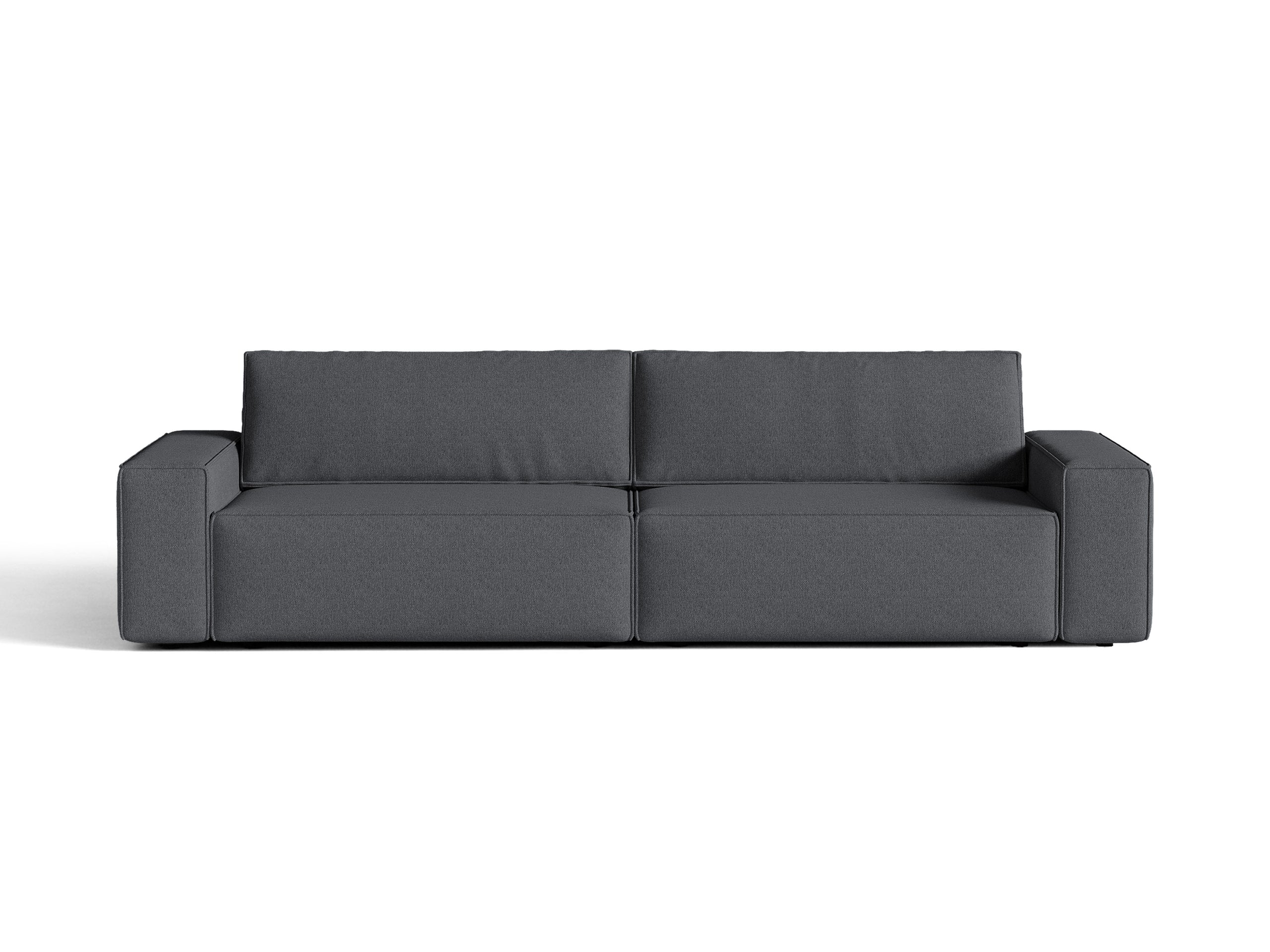 Micadoni Jodie rozkladacia trojmiestna pohovka 247 × 107 cm - Štrukturovaná látka Megan (Meg367) - Tmavosivá