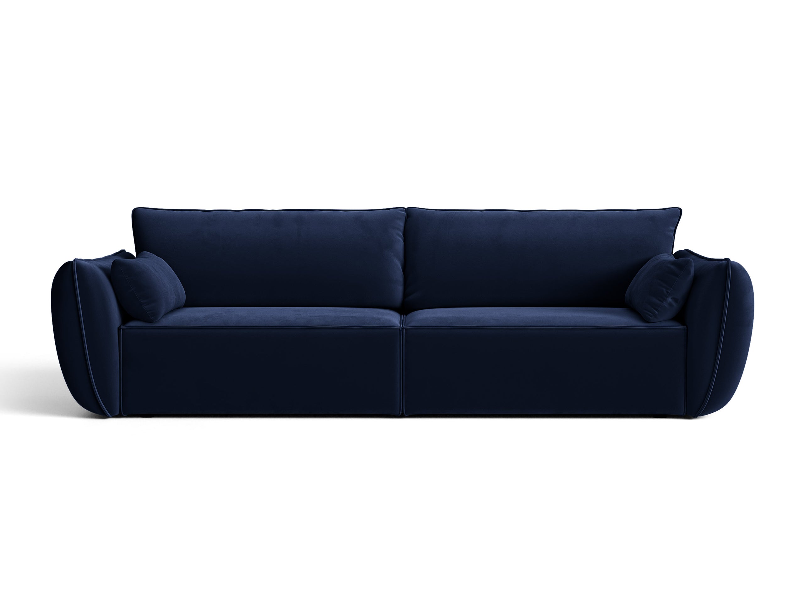 Micadoni Kaelle rozkladacia trojmiestna pohovka 244 × 103 cm - Zamat Bluvel (Blu86) - Kráľovská modrá
