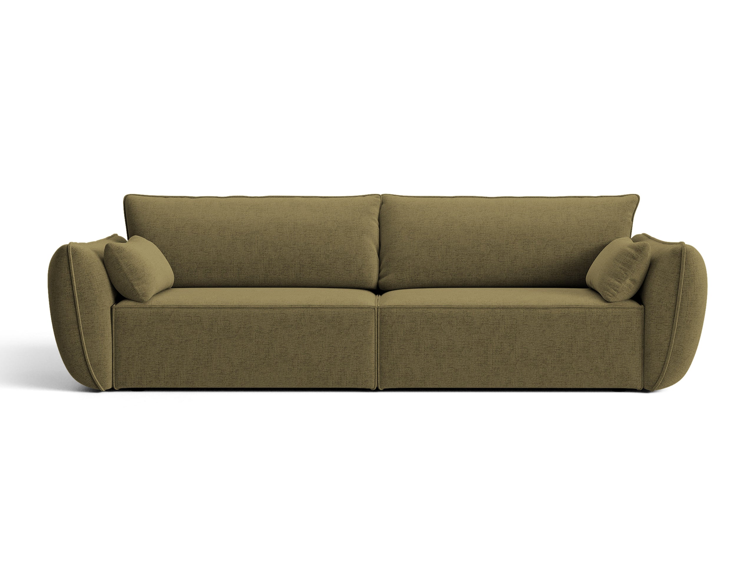 Micadoni Kaelle rozkladacia trojmiestna pohovka 244 × 103 cm - Štrukturovaná látka Moly (Mol38) - Zelená