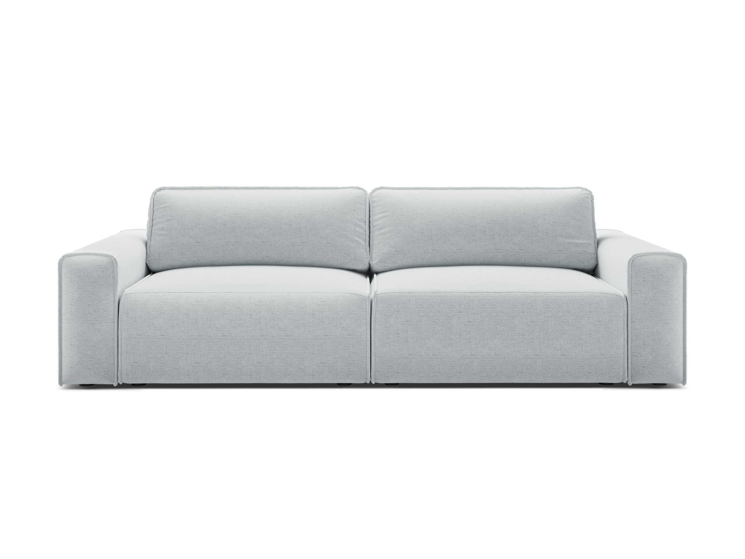 Micadoni Victor rozkladacia trojmiestna pohovka 246 × 100 cm - Štrukturovaná látka Moly (Mol70) - Svetlosivá