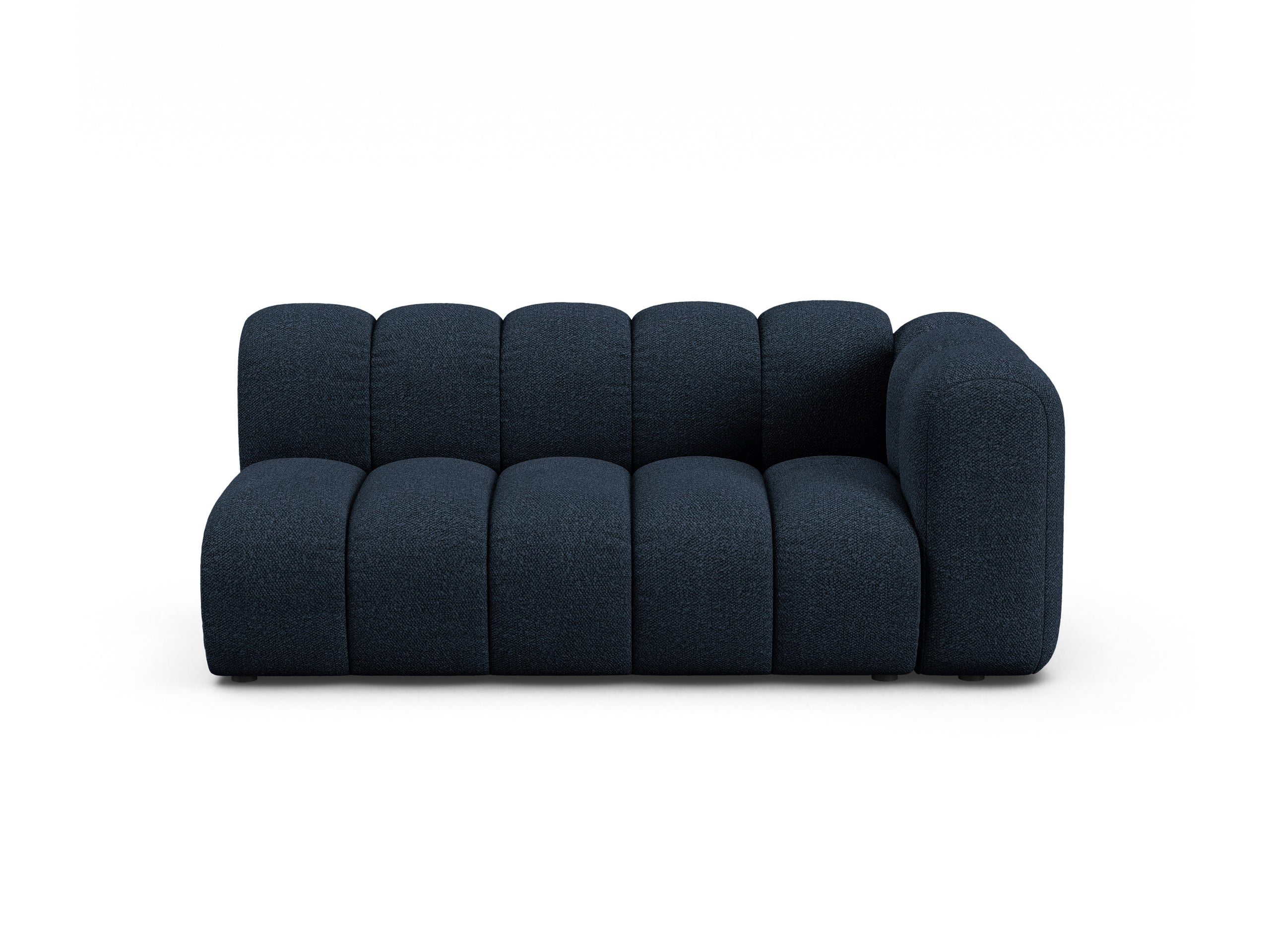 Micadoni Lupine modul sedačky s podrúčkou 175 × 95 cm - Buklé Baloo (Bal2088) - Tmavomodrá - Pravé prevedenie