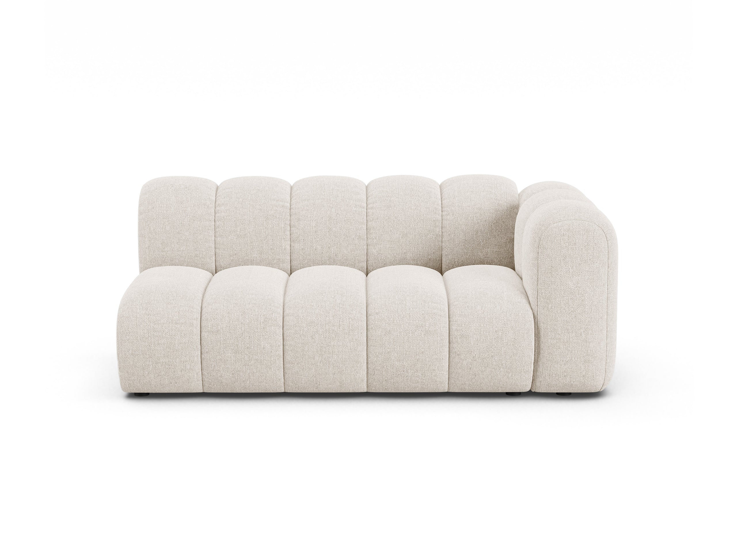 Micadoni Lupine modul sedačky s podrúčkou 175 × 95 cm - Ženilka Eden (Eden2) - Svetlobéžová - Pravé prevedenie
