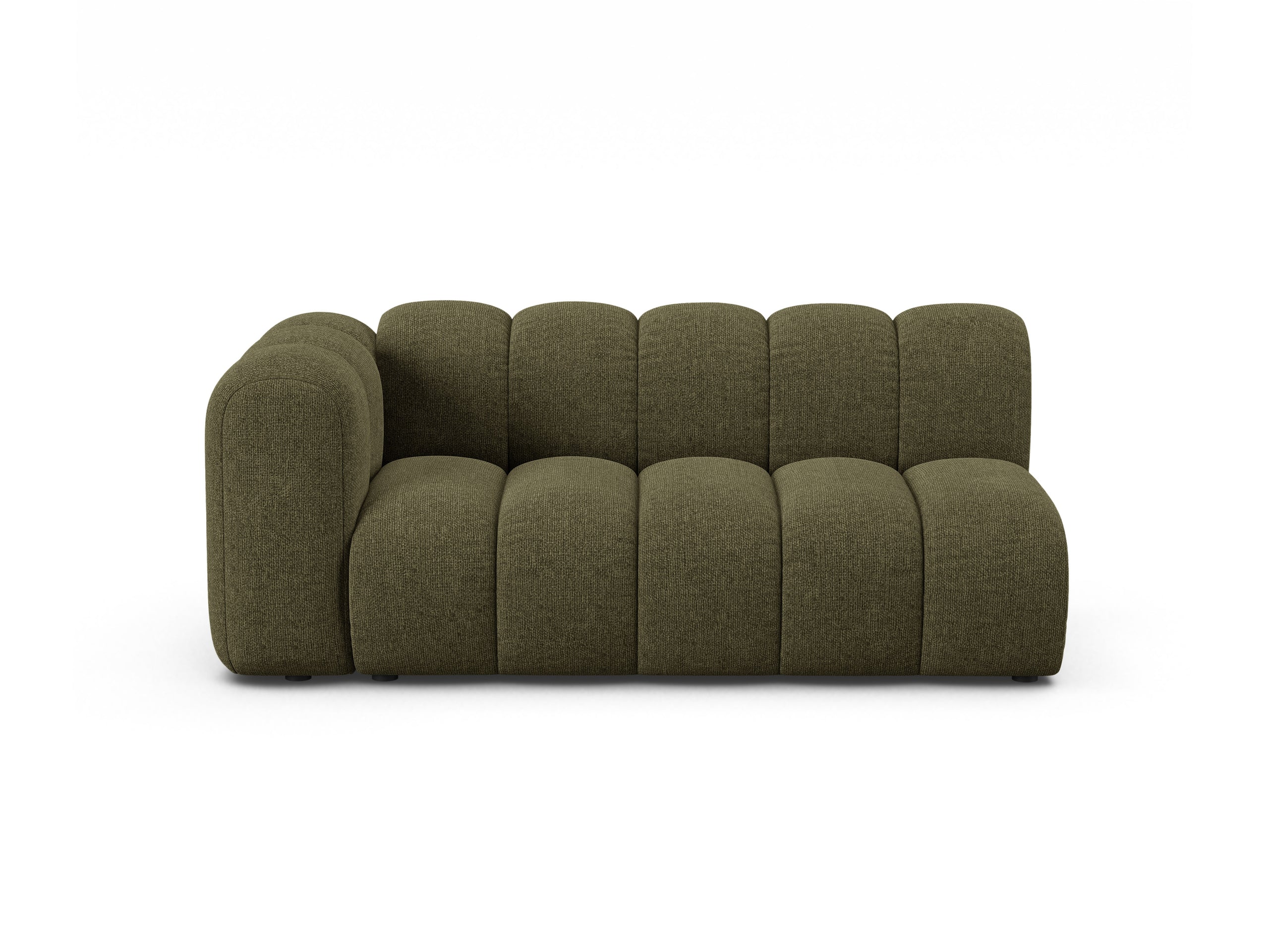 Micadoni Lupine modul sedačky s podrúčkou 175 × 95 cm - Ženilka Eden (Eden12) - Zelená - Ľavé prevedenie