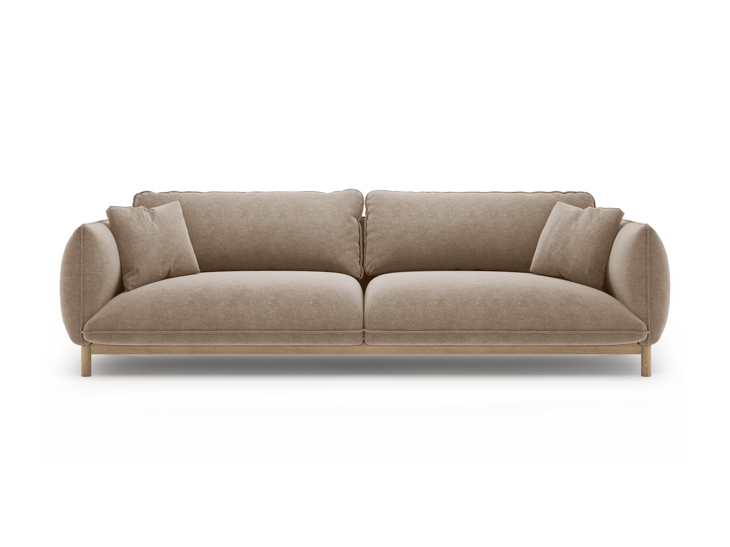 Micadoni Ada viacmiestna pohovka 248 × 101 cm - Štrukturovaná látka Wind (Win11) - Piesková