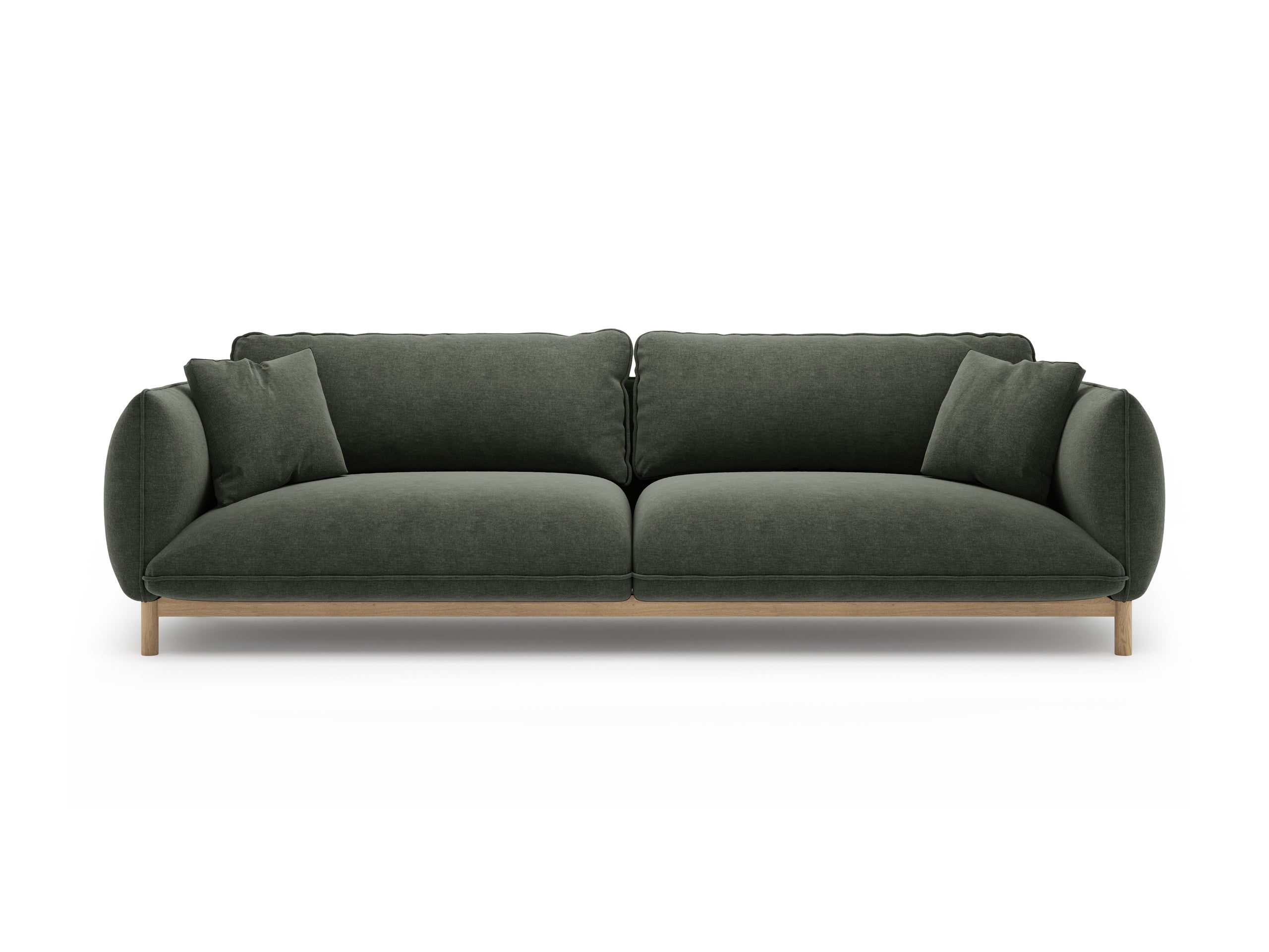 Micadoni Ada viacmiestna pohovka 248 × 101 cm - Štrukturovaná látka Wind (Win75) - Machovozelená