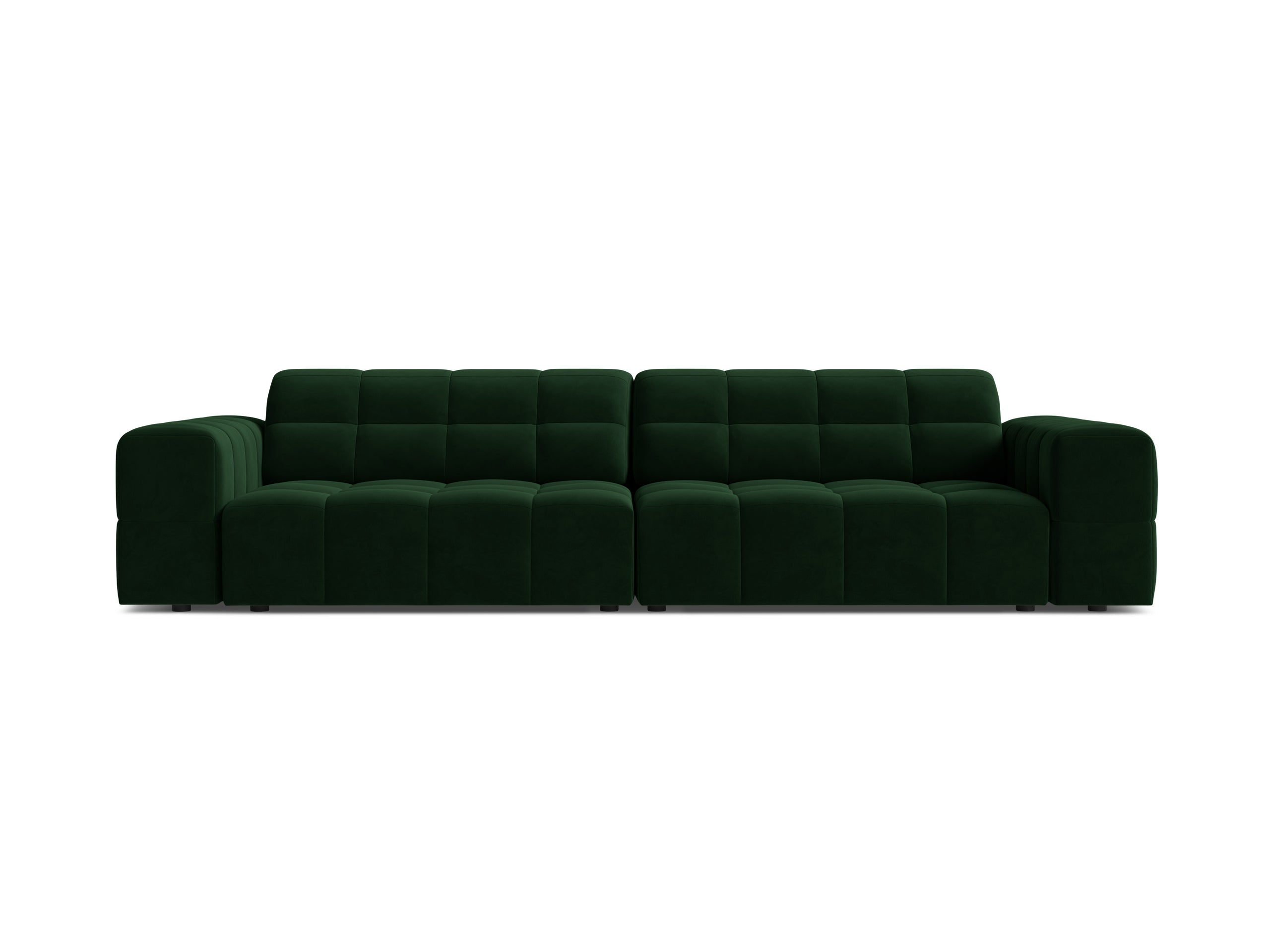 Micadoni Jennifer viacmiestna pohovka 252 × 102 cm - Zamat Bluvel (Blu78) - Fľaškovozelená
