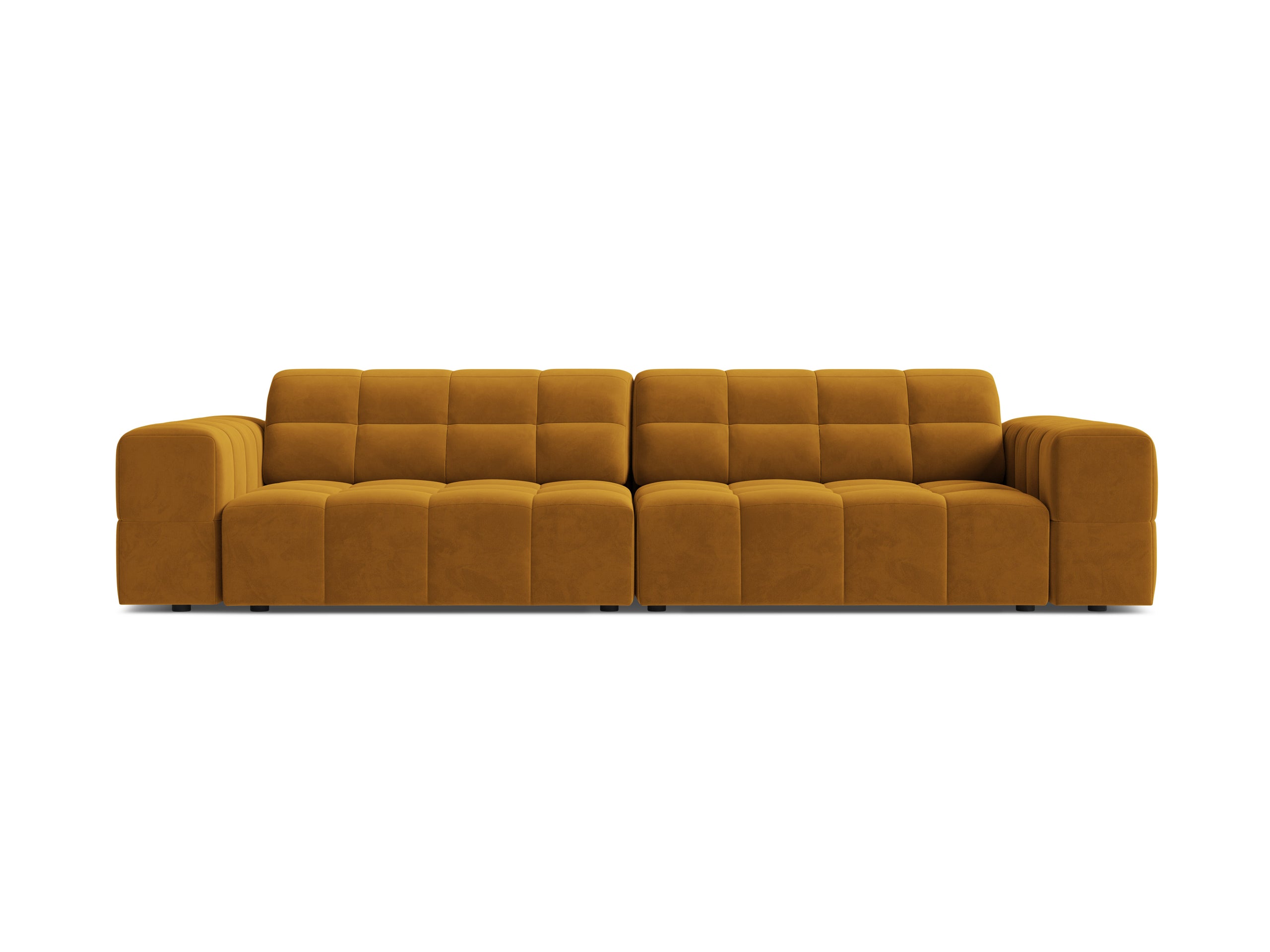 Micadoni Jennifer viacmiestna pohovka 252 × 102 cm - Zamat Bluvel (Blu68) - Žltá