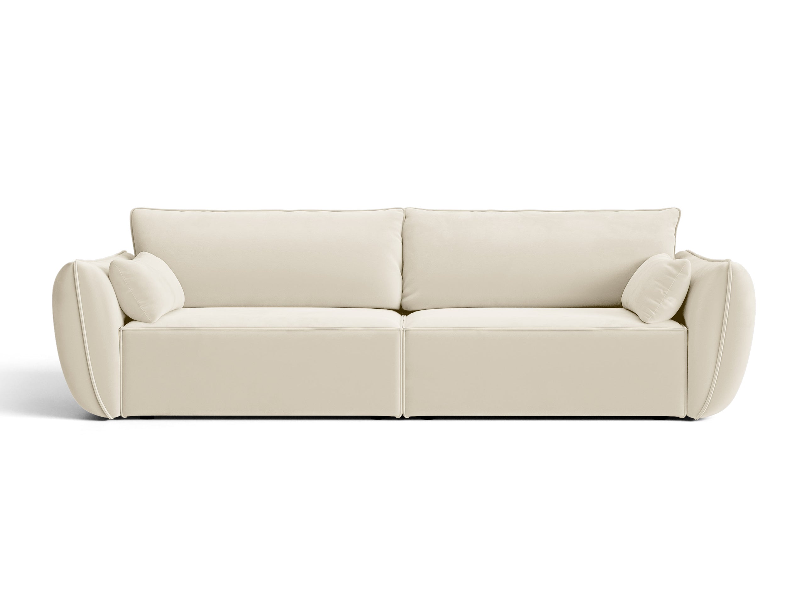 Micadoni Kaelle viacmiestna pohovka 248 × 110 cm - Zamat Bluvel (Blu22) - Svetlobéžová