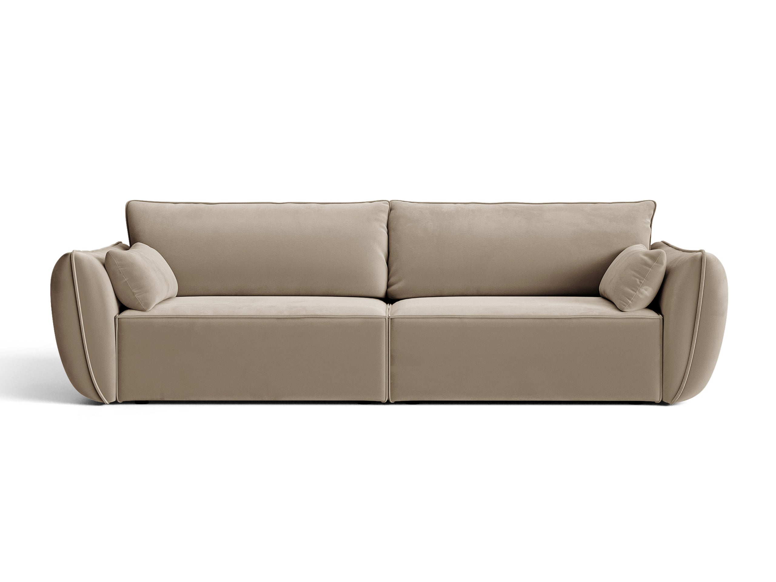 Micadoni Kaelle viacmiestna pohovka 248 × 110 cm - Zamat Bluvel (Blu40) - Kapučínová