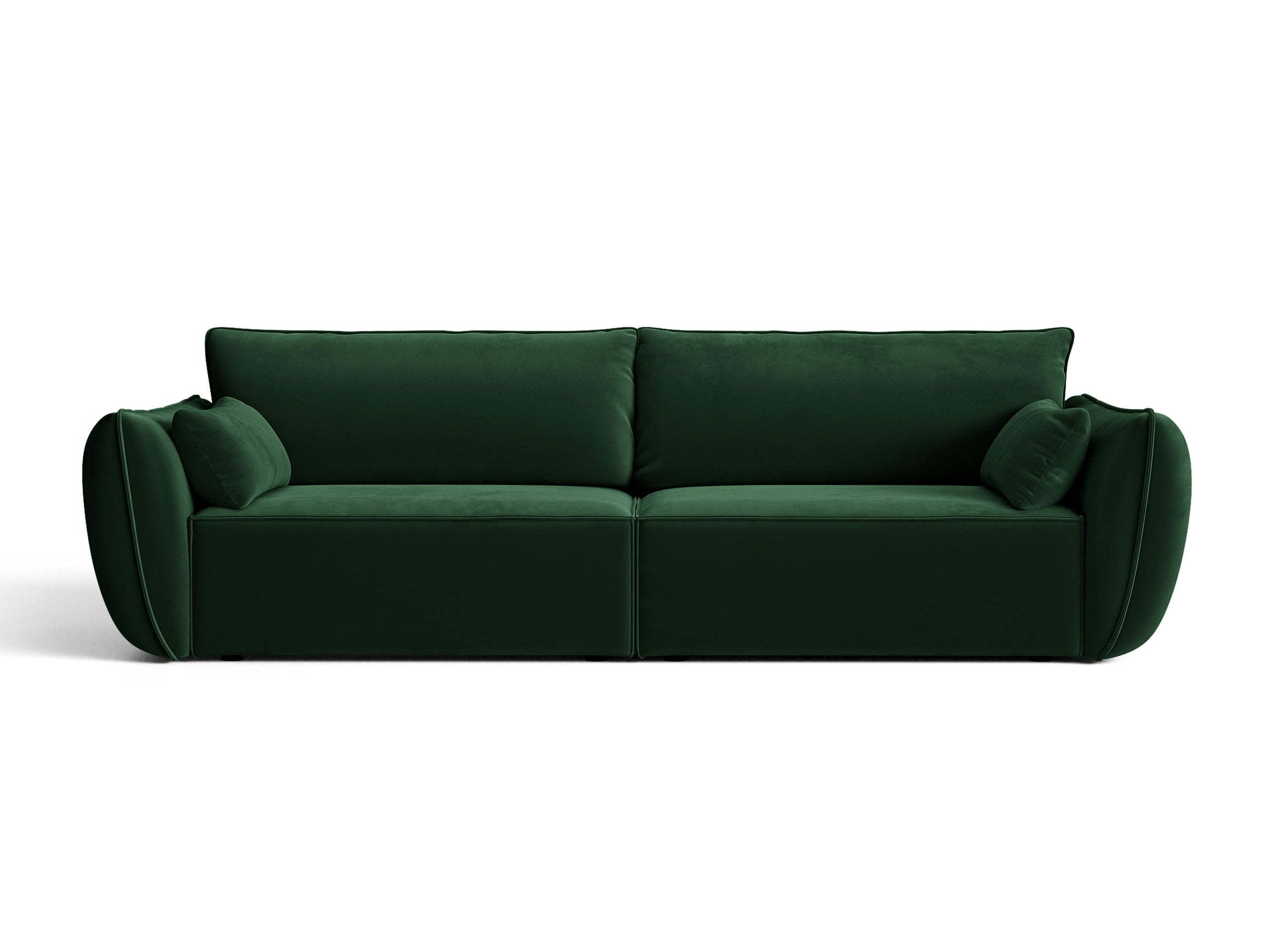Micadoni Kaelle viacmiestna pohovka 248 × 110 cm - Zamat Bluvel (Blu78) - Fľaškovozelená