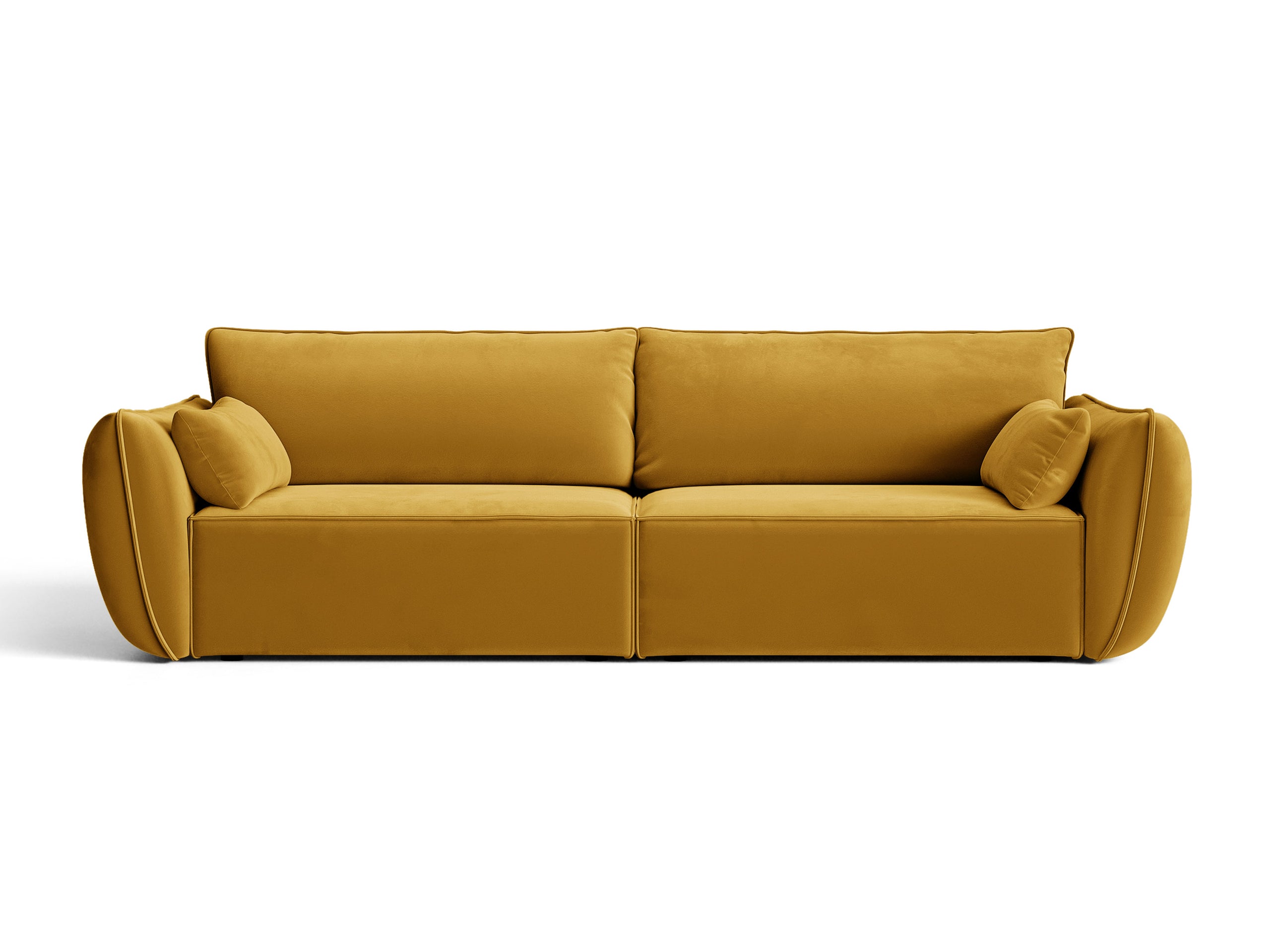 Micadoni Kaelle viacmiestna pohovka 248 × 110 cm - Zamat Bluvel (Blu68) - Žltá