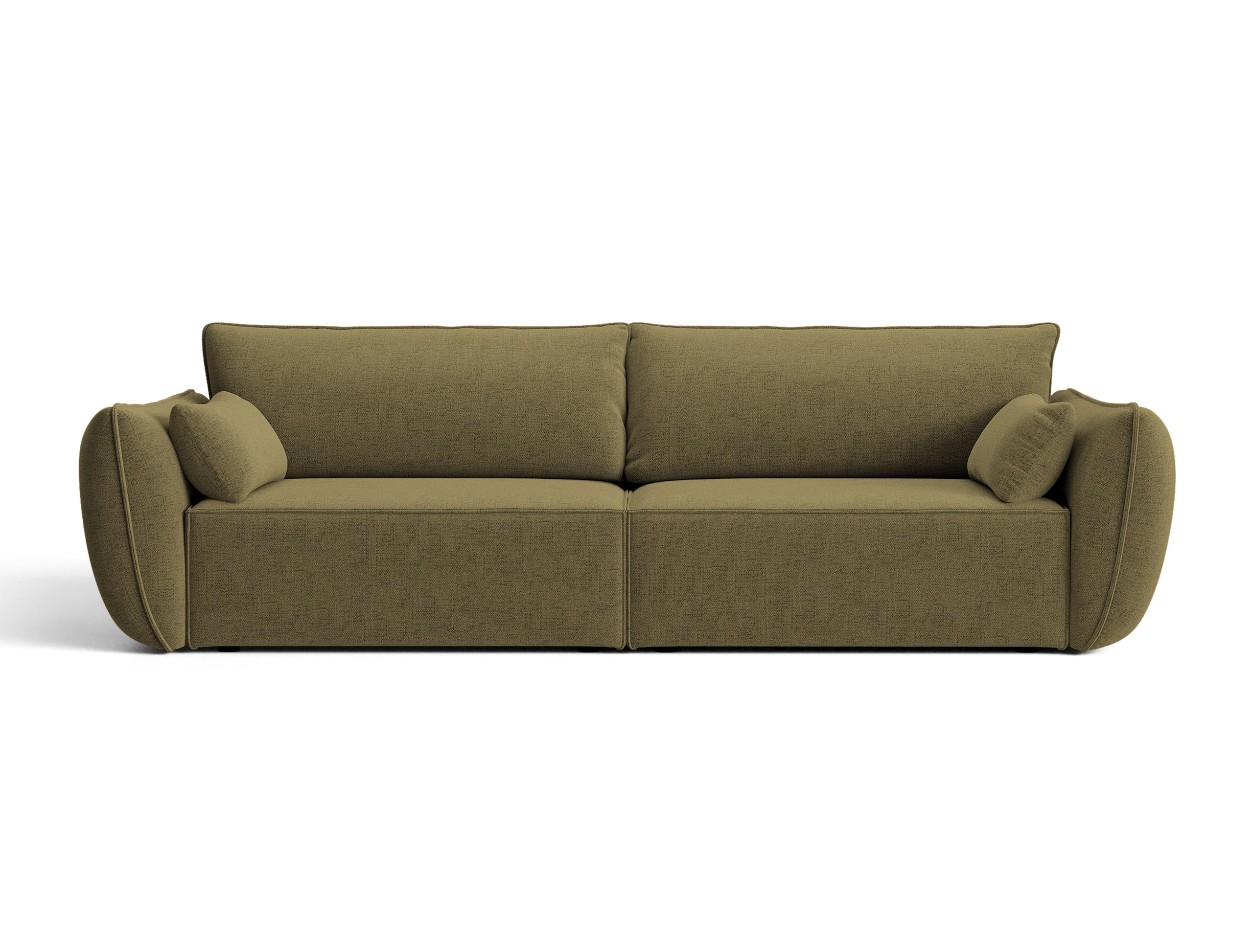 Micadoni Kaelle viacmiestna pohovka 248 × 110 cm - Štrukturovaná látka Moly (Mol38) - Zelená