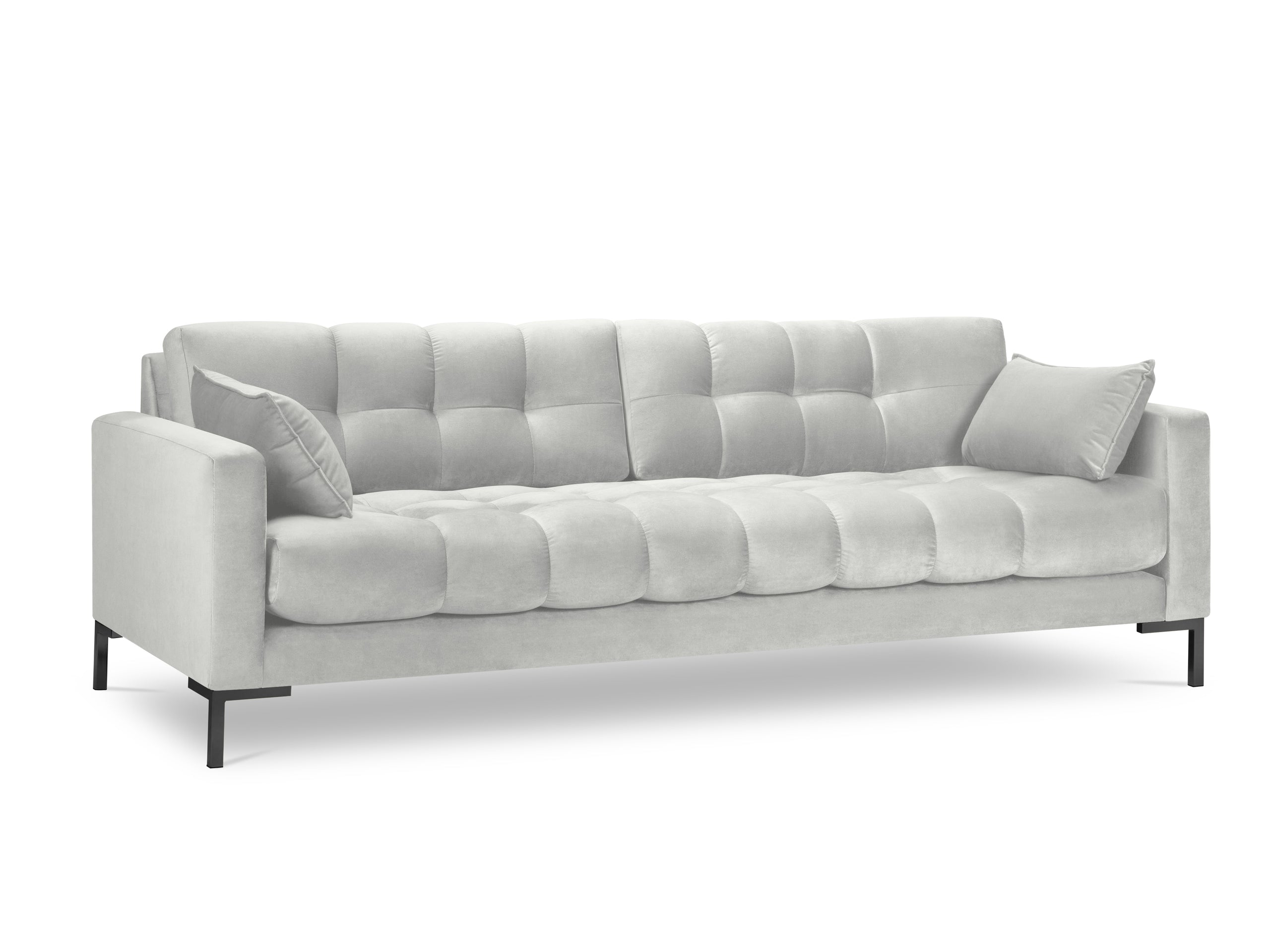 Micadoni Mamaia viacmiestna pohovka 217 × 96 cm - Zamat Bluvel (Blu03) - Strieborná