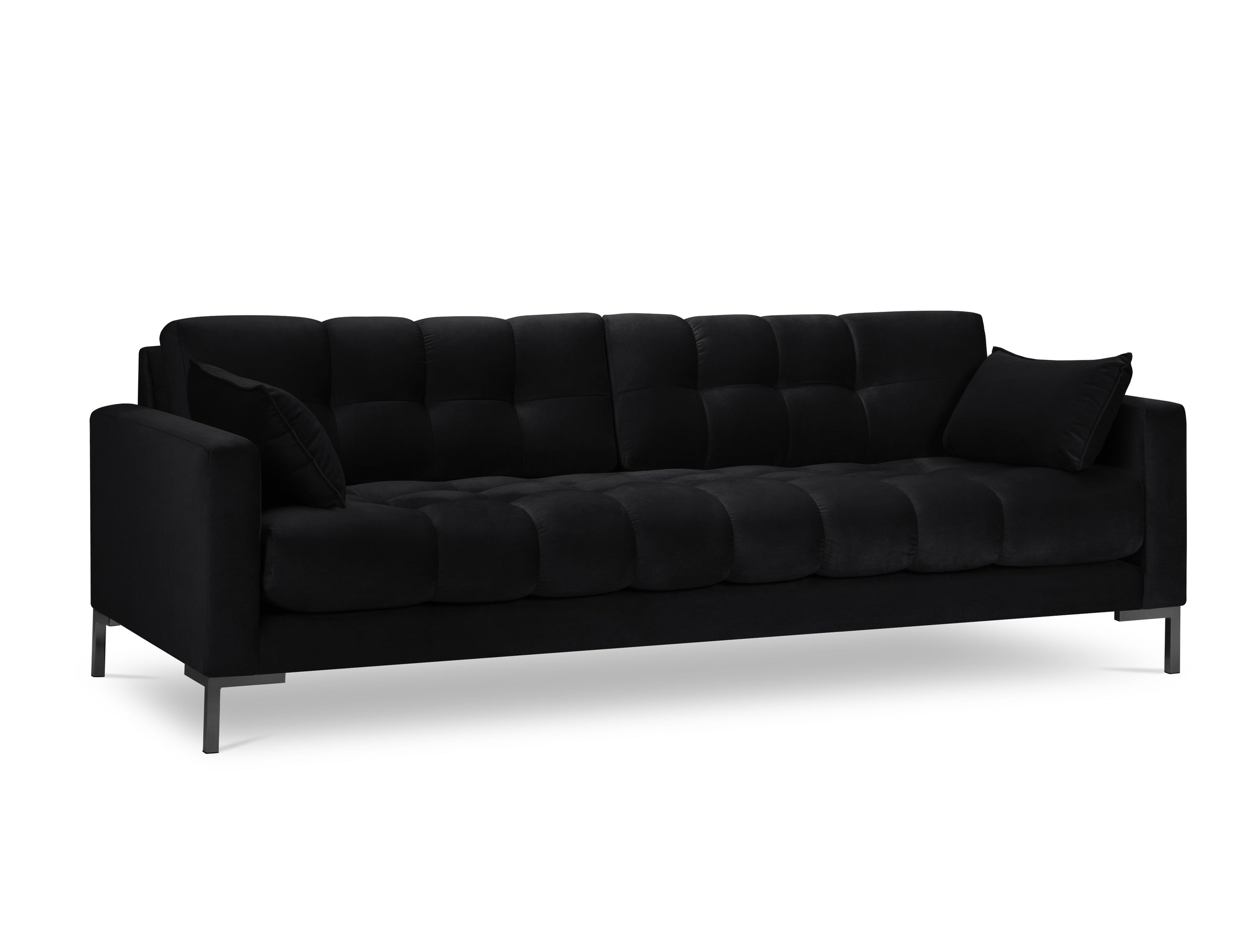 Micadoni Mamaia viacmiestna pohovka 217 × 96 cm - Zamat Bluvel (Blu19) - Čierna