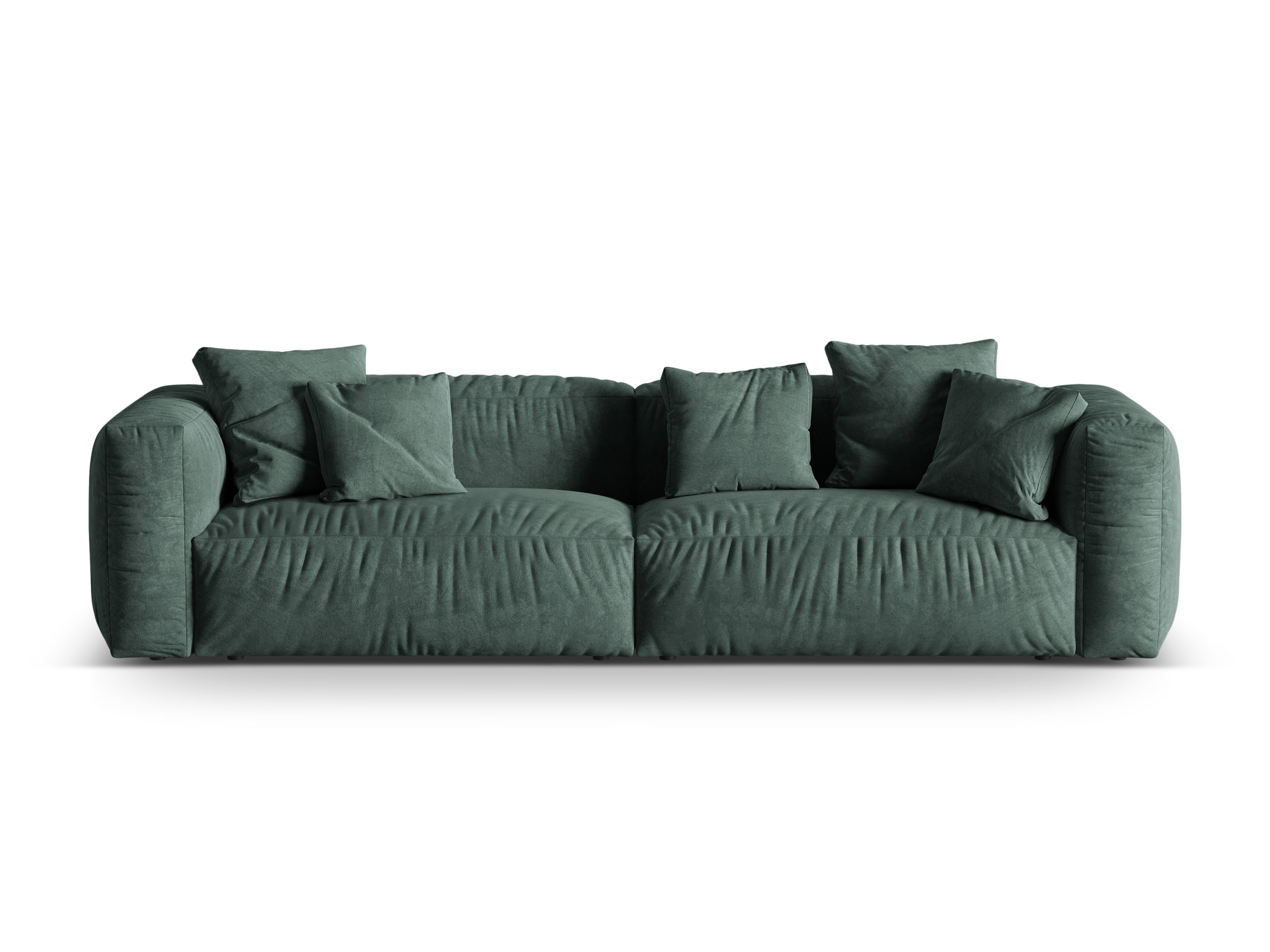 Micadoni Martina viacmiestna pohovka - Zamat Vogue (Vog12) - Petrolejová - Nohy: Čierny plast - Variant 76 cm