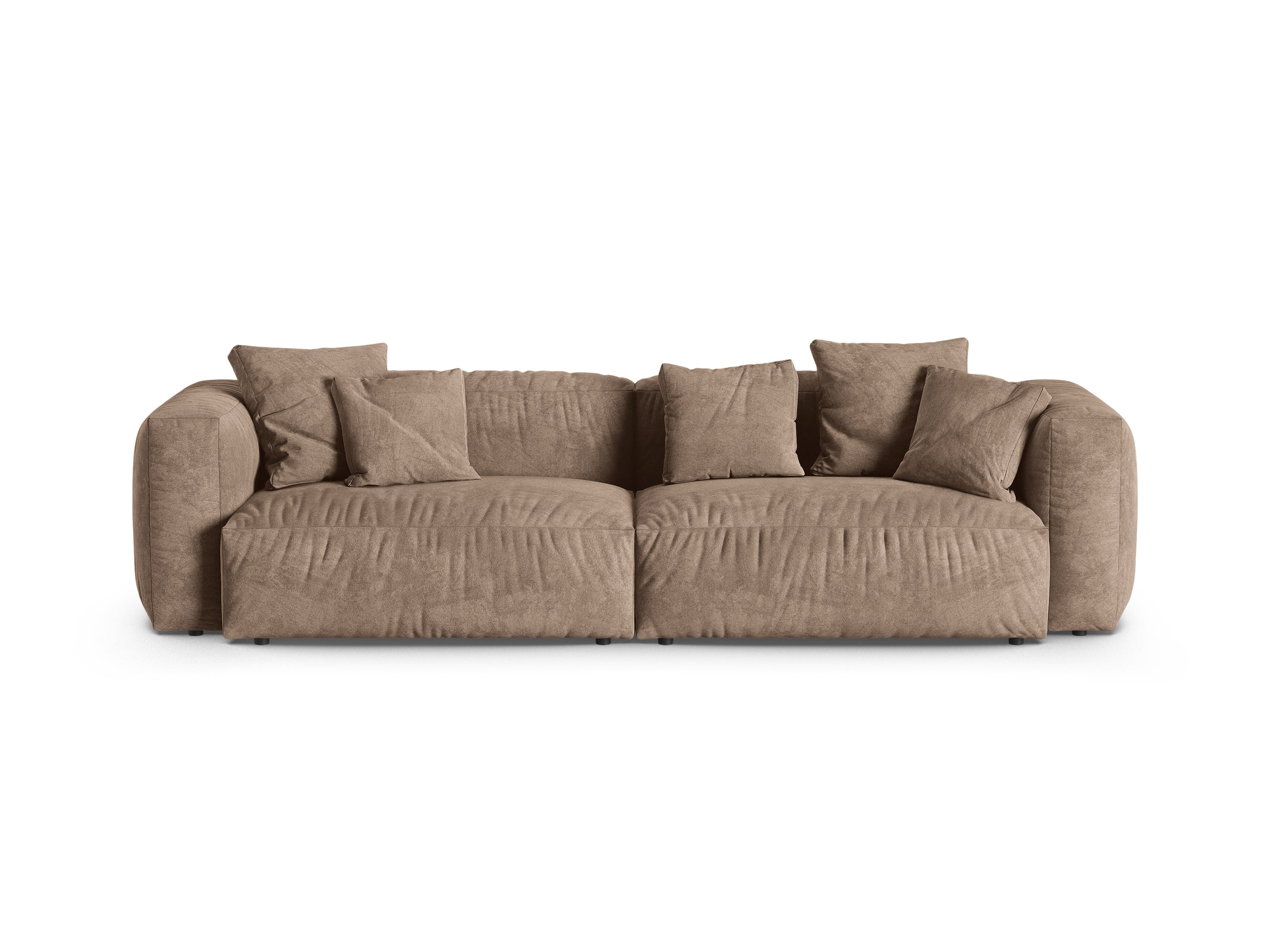 Micadoni Martina viacmiestna pohovka - Zamat Vogue (Vog3) - Tmavobéžová - Nohy: Čierny plast - Variant 90 cm
