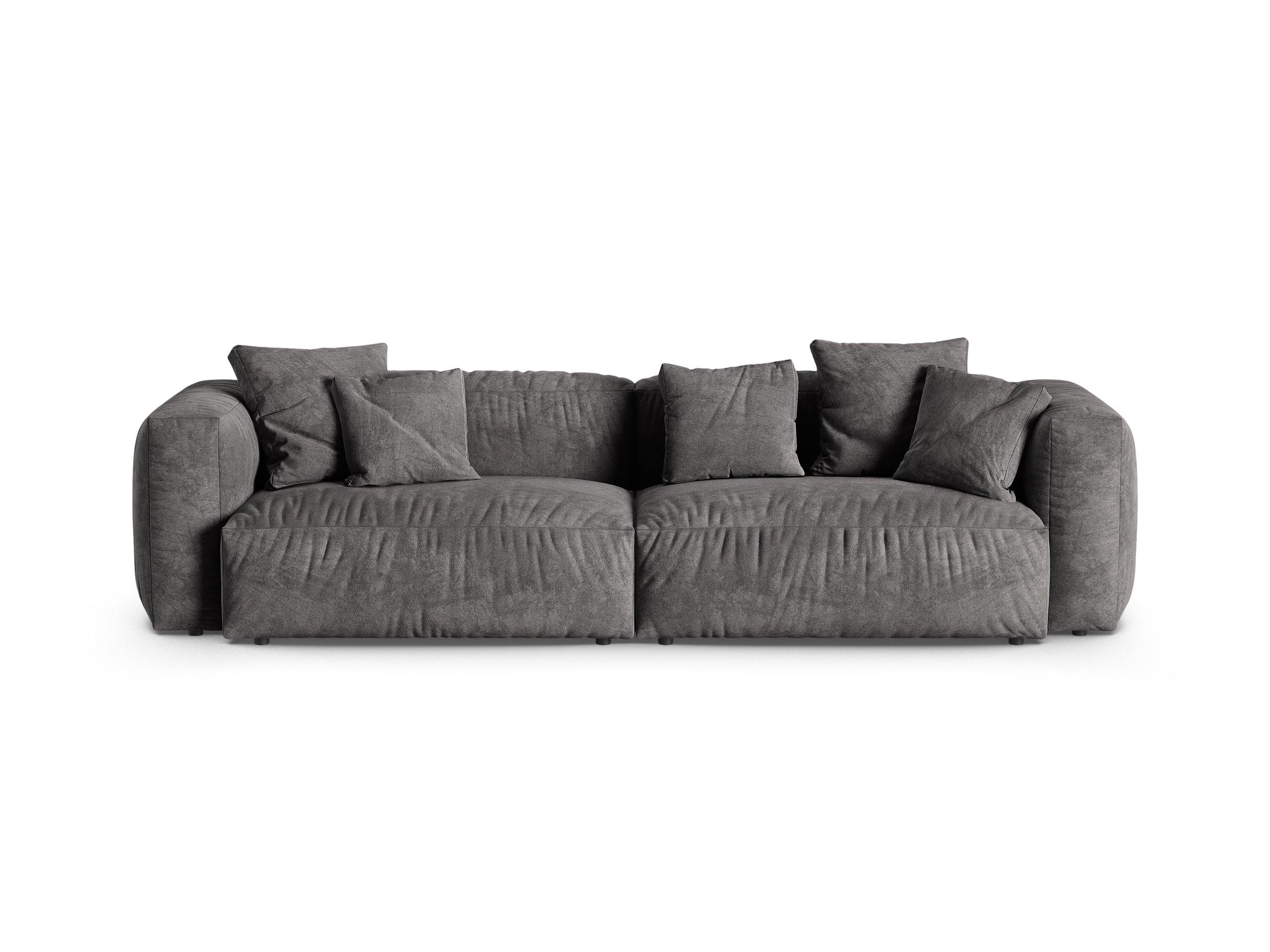 Micadoni Martina viacmiestna pohovka - Zamat Vogue (Vog15) - Sivá - Nohy: Čierny plast - Variant 90 cm