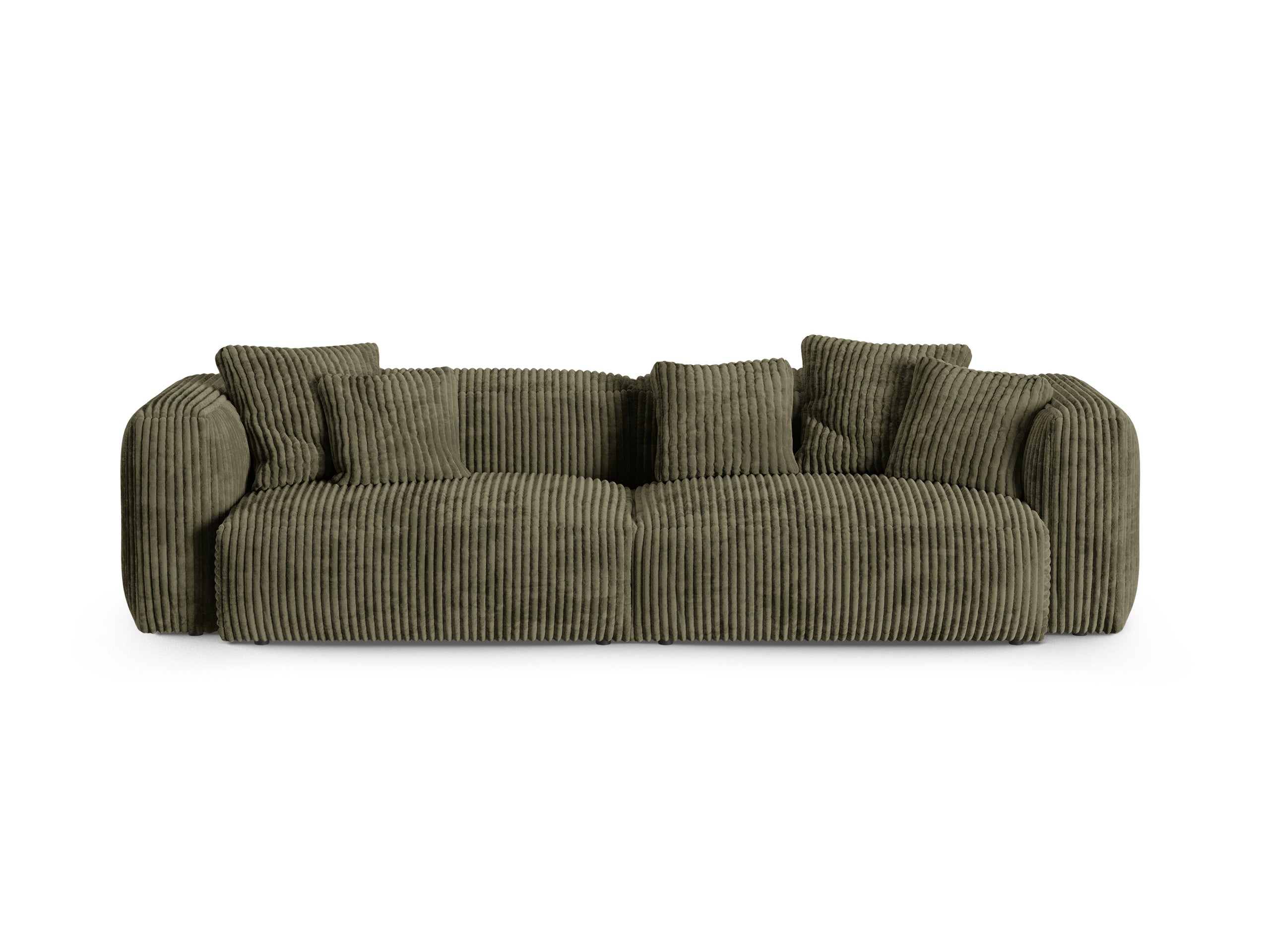 Micadoni Martina viacmiestna pohovka - Menčester Tilia (Til37) - Machovozelená - Nohy: Čierny plast - Variant 90 cm