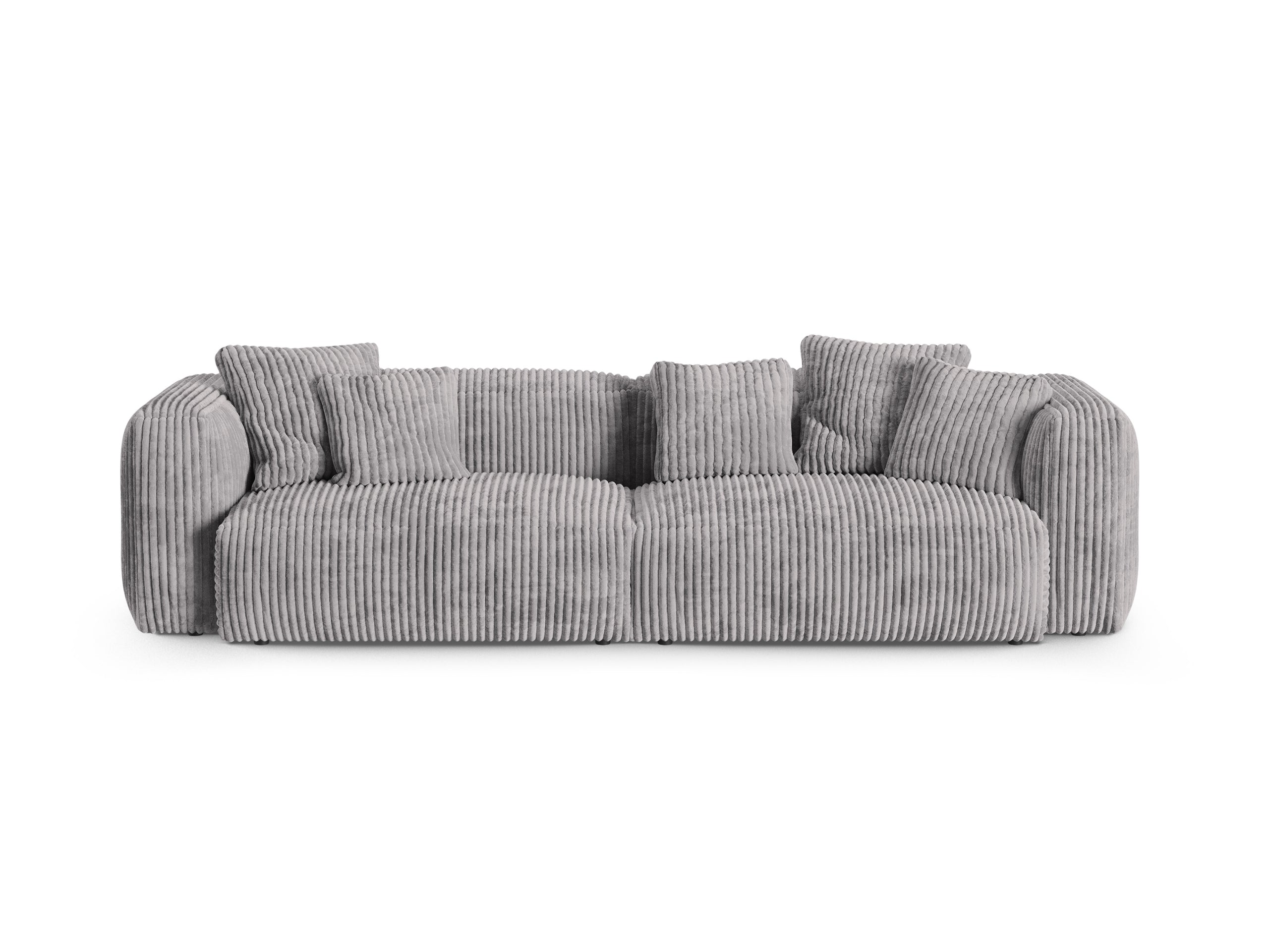 Micadoni Martina viacmiestna pohovka - Menčester Tilia (Til86) - Svetlosivá - Nohy: Čierny plast - Variant 90 cm