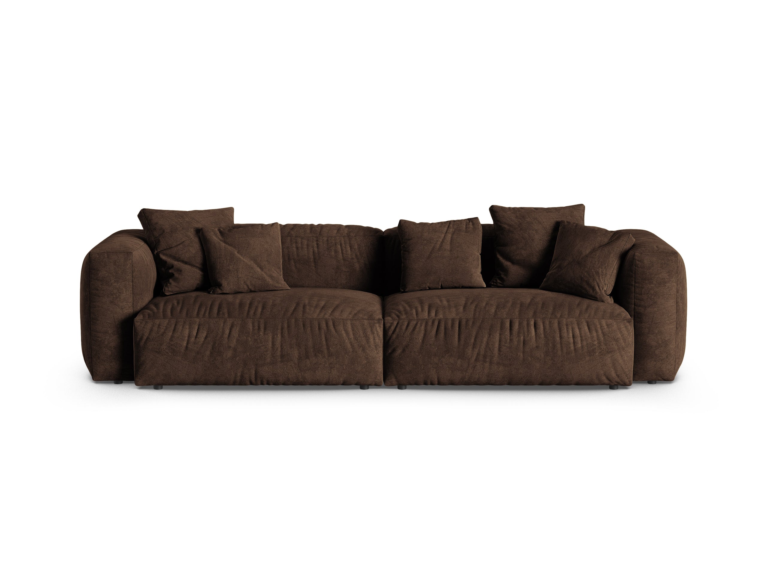 Micadoni Martina viacmiestna pohovka - Zamat Vogue (Vog6) - Čokoládová - Nohy: Čierny plast - Variant 90 cm
