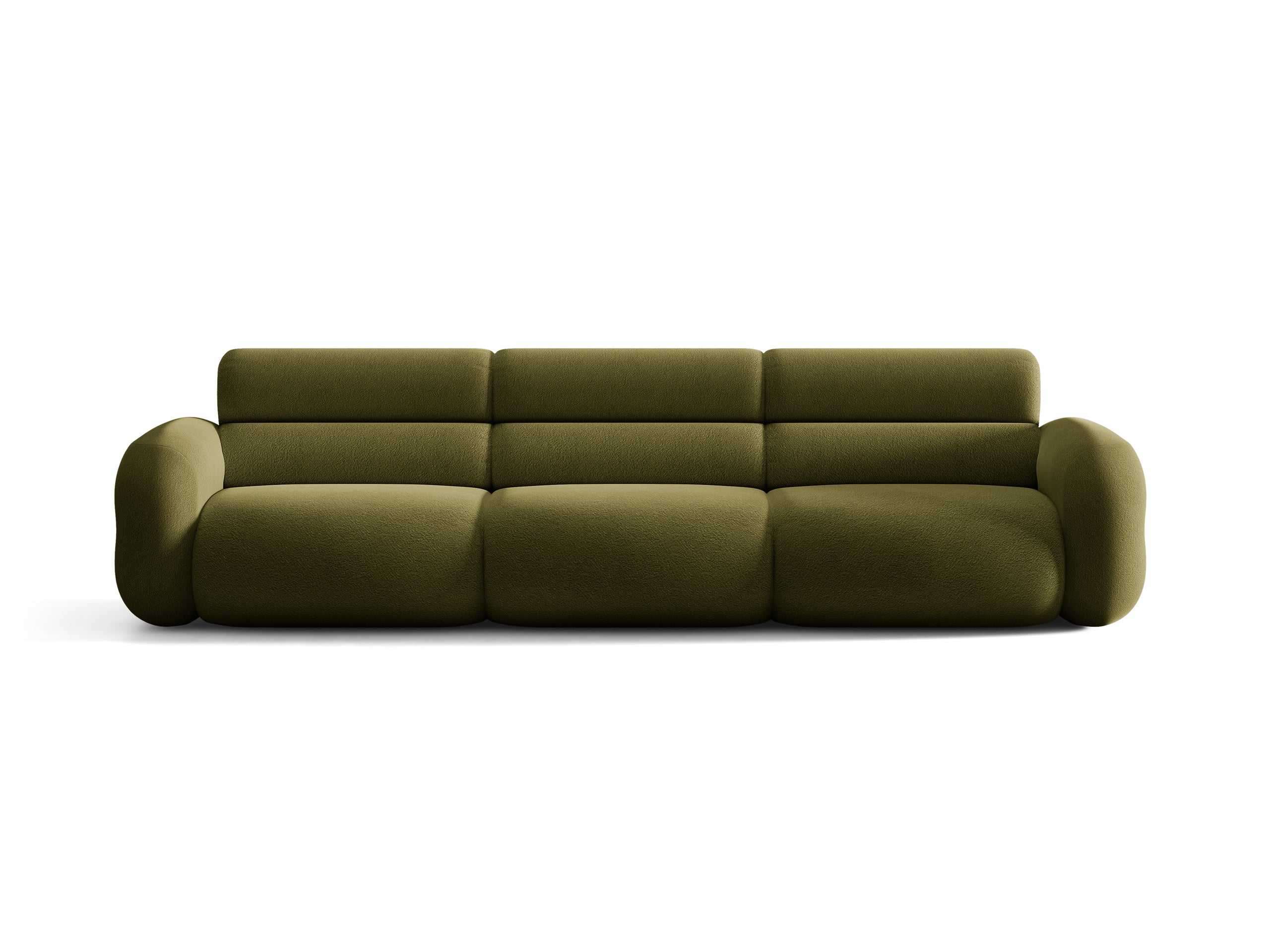 Micadoni Neo viacmiestna pohovka 305 × 100 cm - Buklé Baloo (Bal2090) - Tmavá olivovozelená