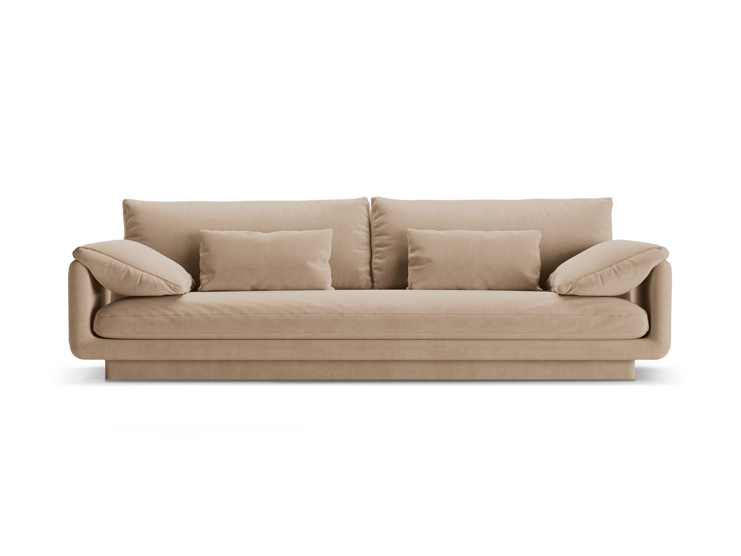 Micadoni Torino viacmiestna pohovka 250 × 103 cm - Zamat Casino (Caslio) - Mandľová béžová